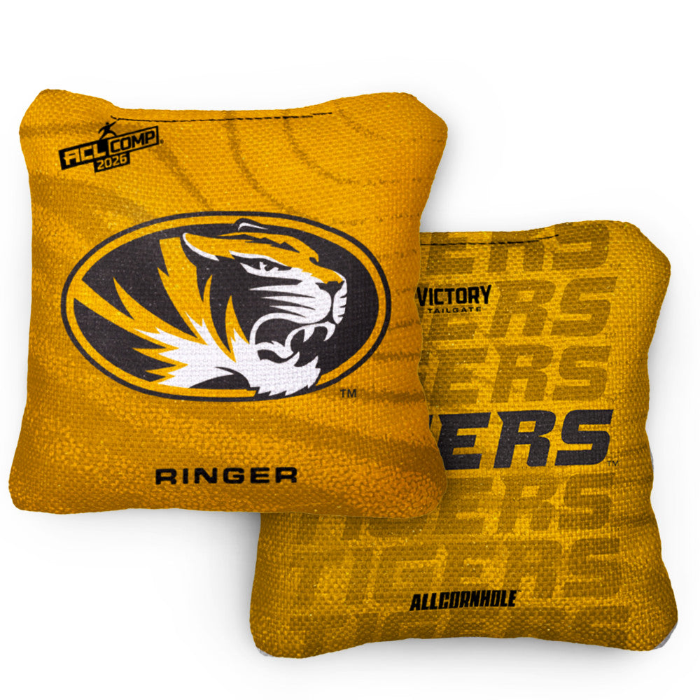 2026 MIZZOU Tigers RINGER™️Gold ACL Comp Cornhole Bags – Set of 4 Bags