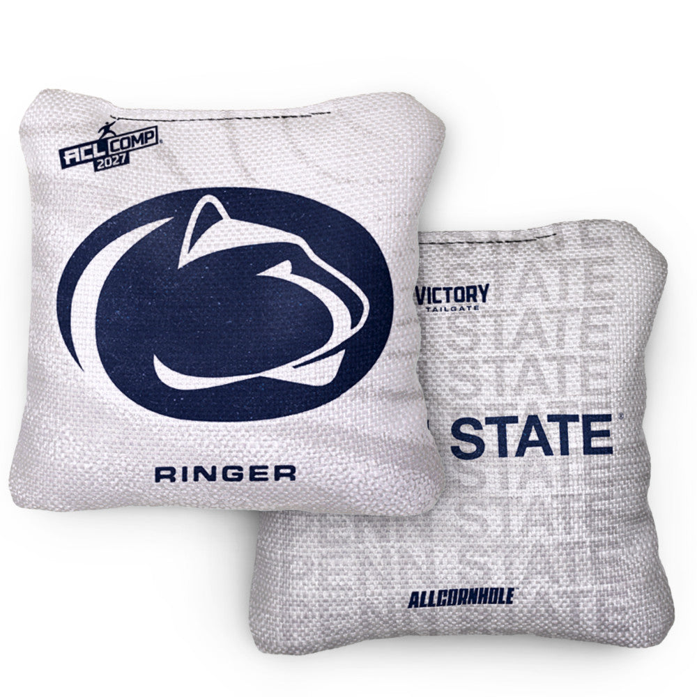 2027 Penn State Nittany Lions RINGER White ACL Comp Cornhole Bags – Set of 4 Bags