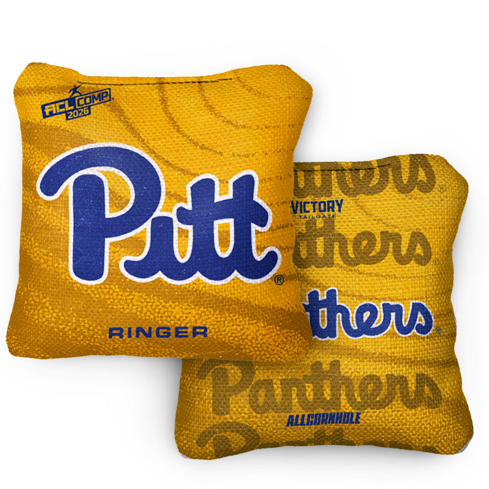 2026 Pittsburgh Panthers RINGER Gold ACL Comp Cornhole Bags – Set of 4 Bags