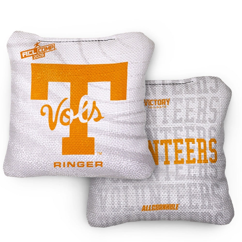 2026 Tennessee Volunteers RINGER White ACL Comp Cornhole Bags – Set of 4 Bags