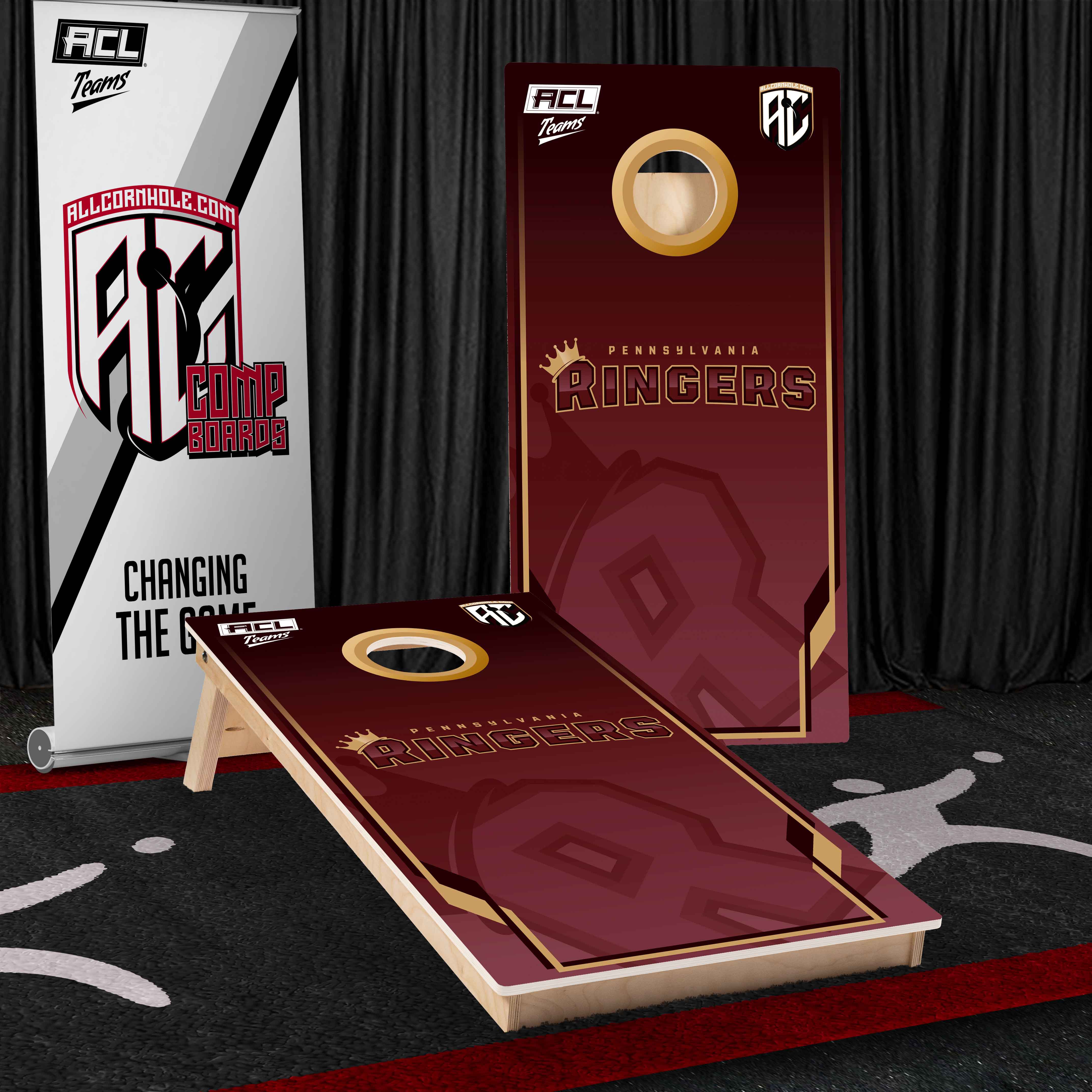 ACL Teams Competitive Cornhole Board - Pennsylvania Ringers