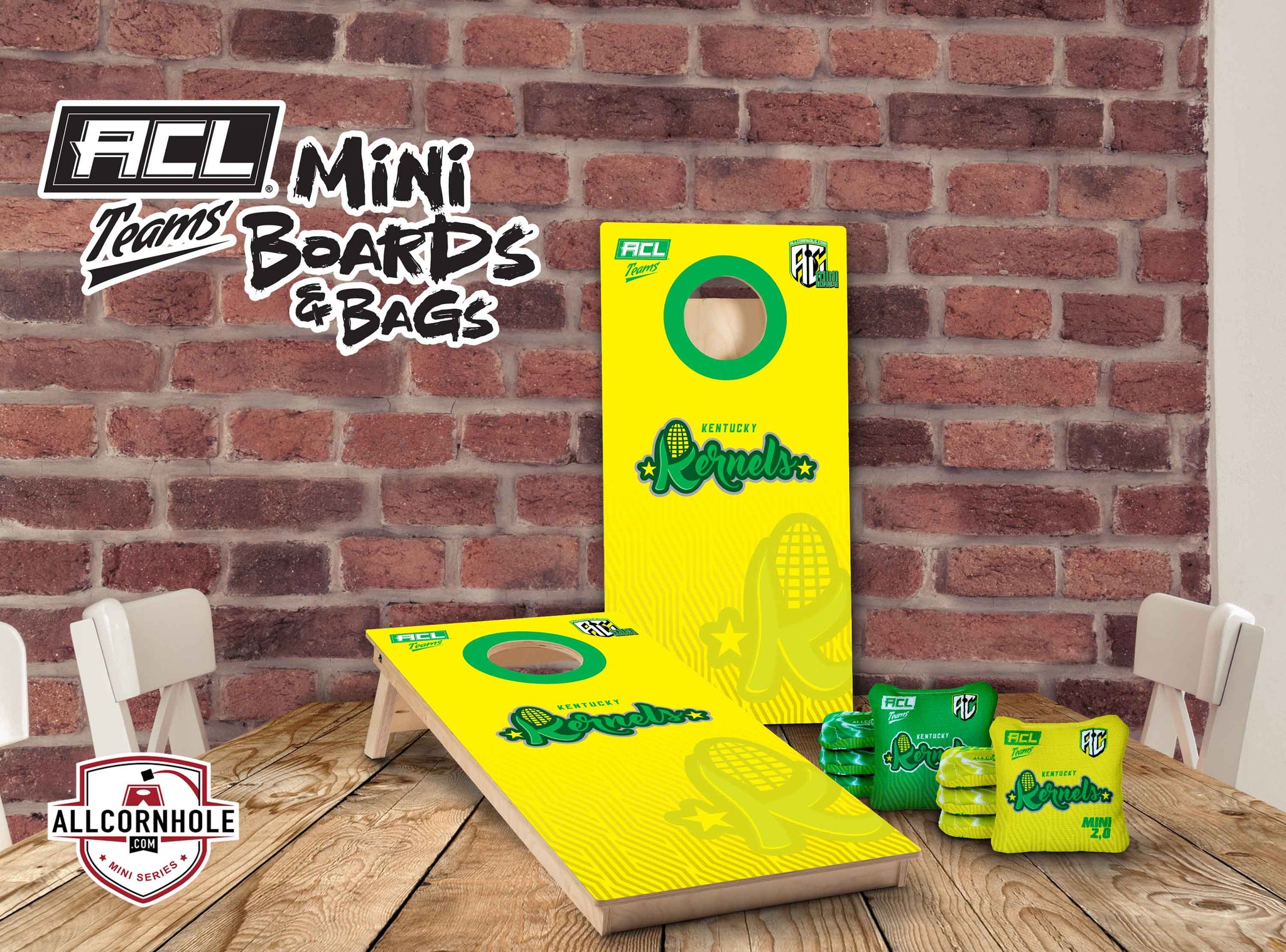 ACL Teams mini Cornhole Board Set Kentucky Kernels American