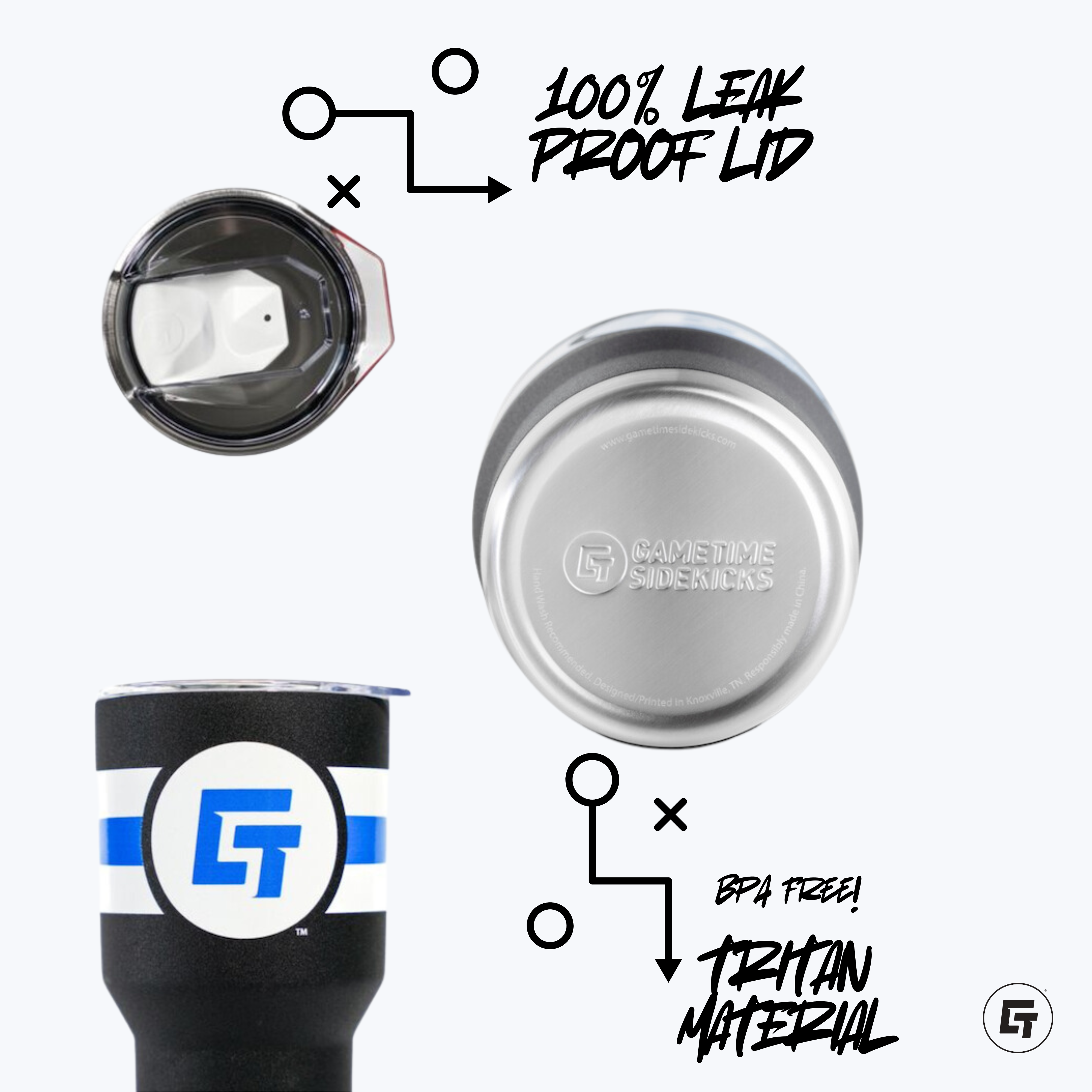 Chicagoland Spinners - 30oz Light Blue Tumbler