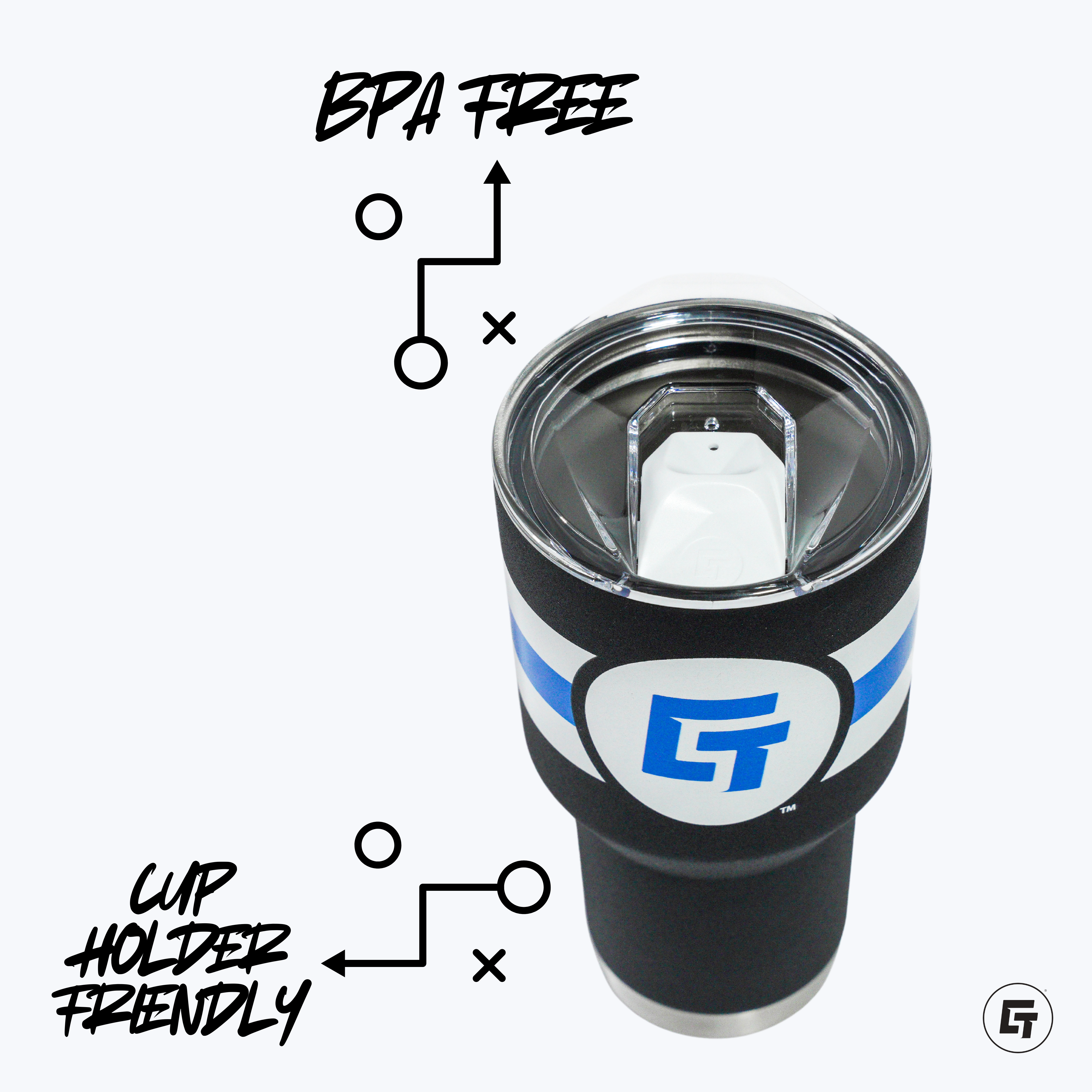 American Cornhole League 30oz Black Tumbler