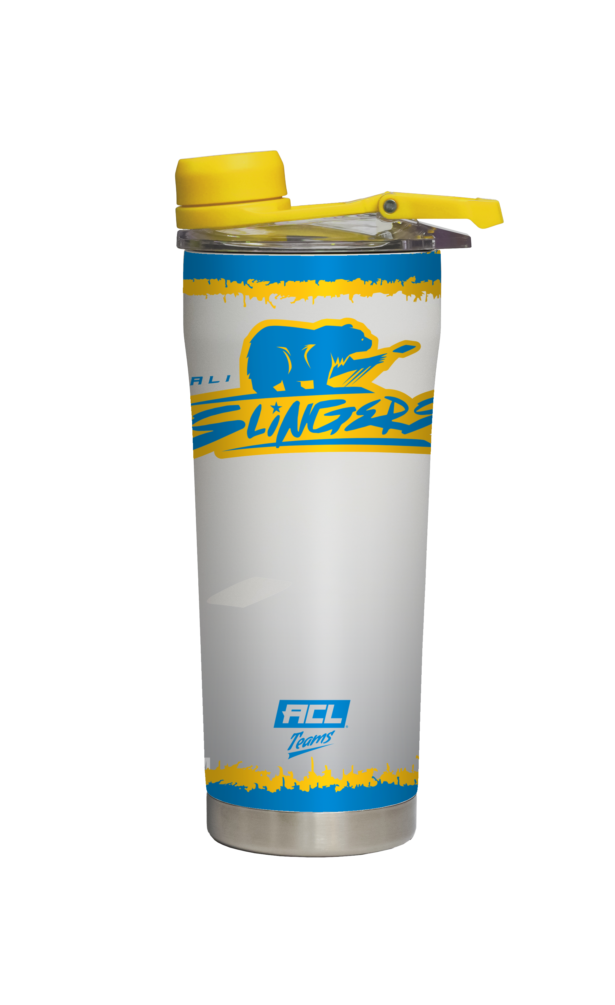 California Slingers White Shaker Bottle