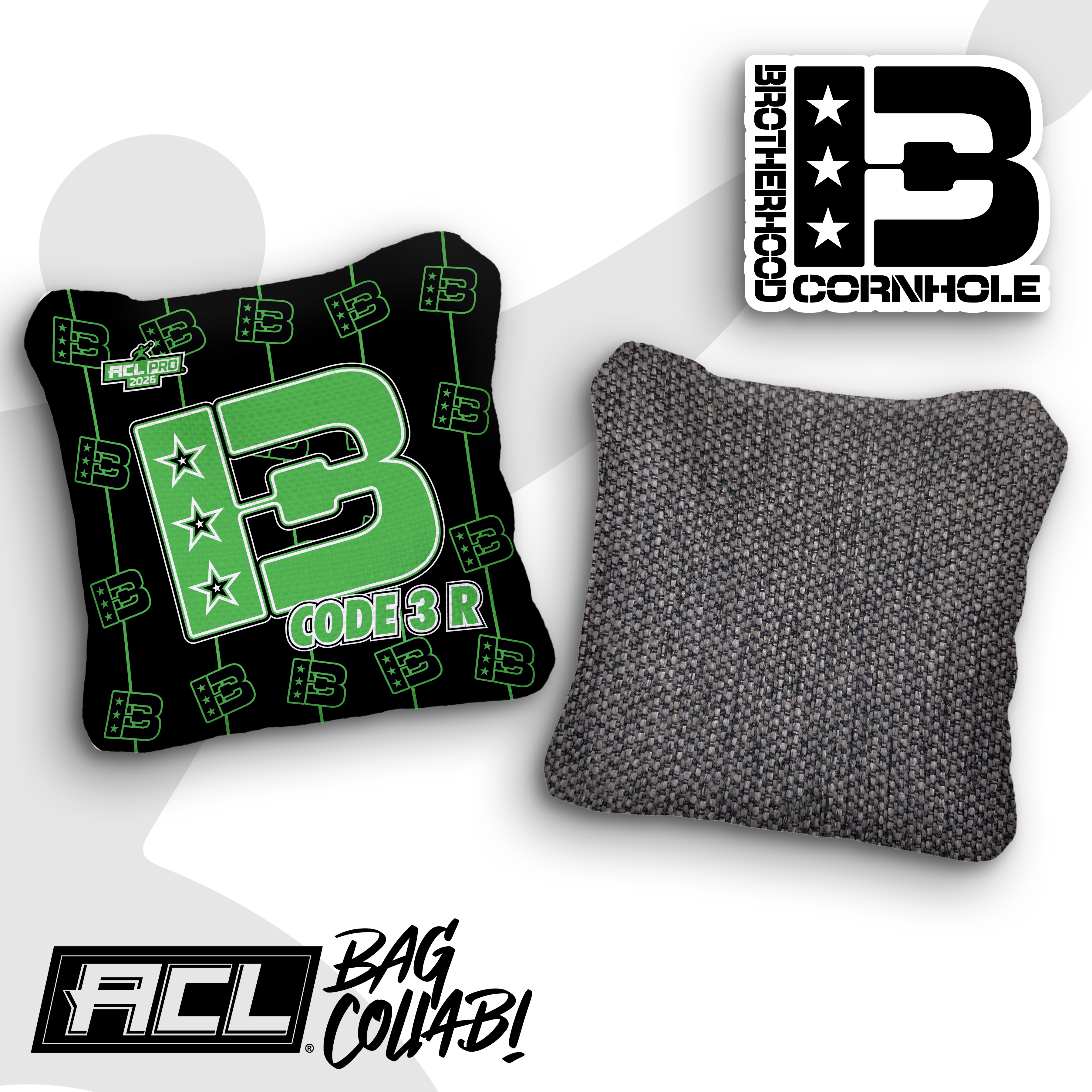 2026 Brotherhood Cornhole Code 3 TV Approved ACL Pro Stamped Cornhole Bags