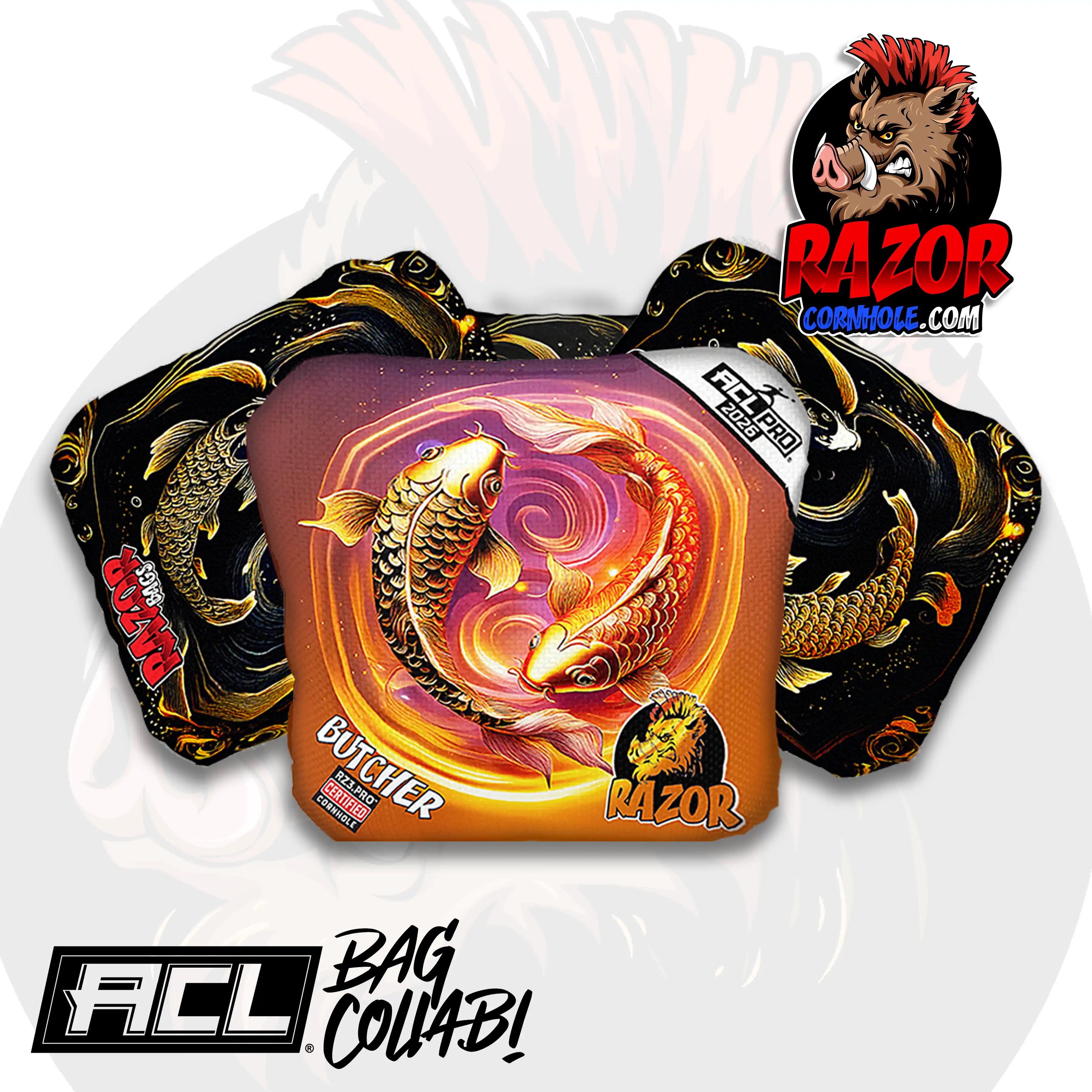 Butcher | Lucky Fish | ACL PRO Razor Cornhole Bags