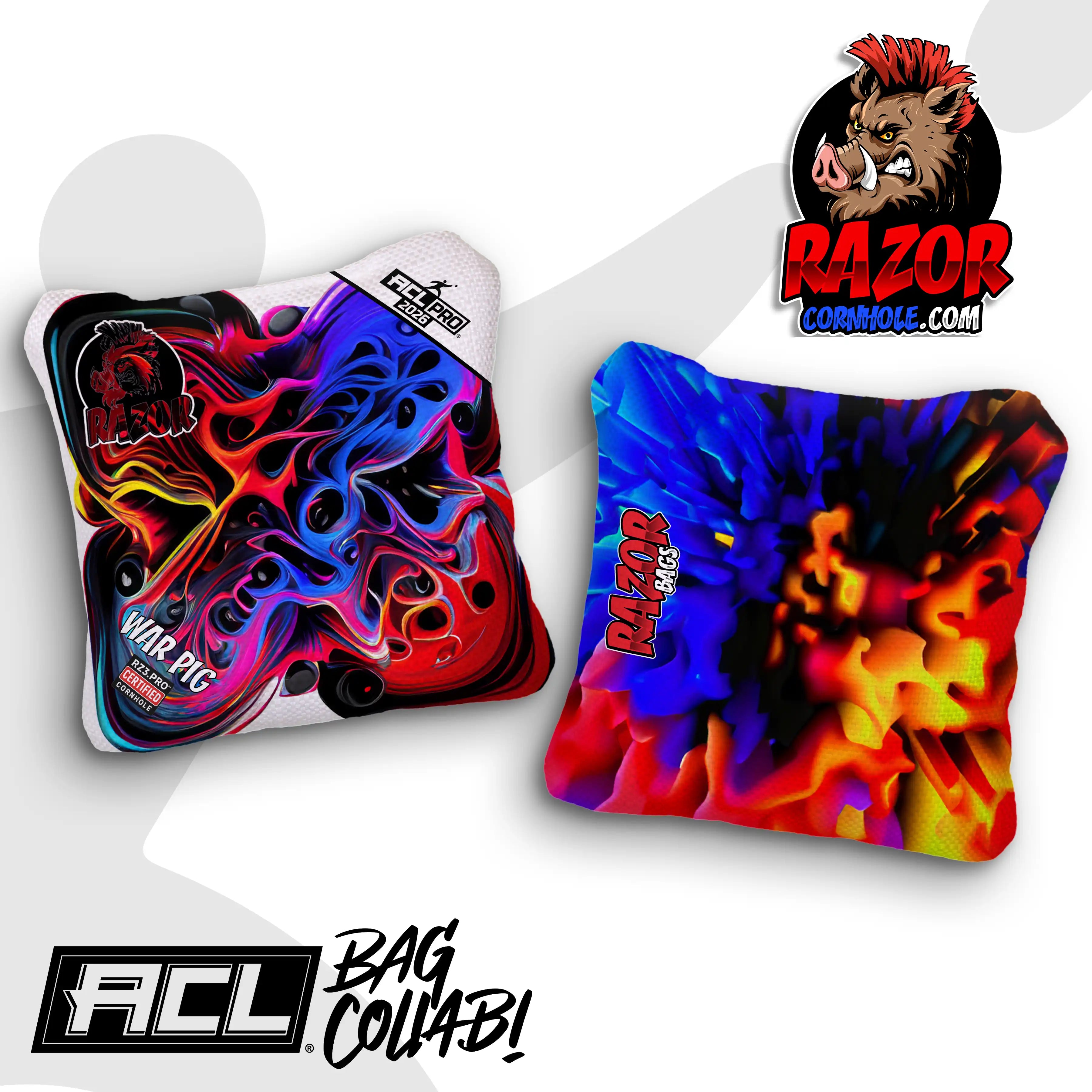War Pig | Melted | ACL PRO Razor Cornhole Bags