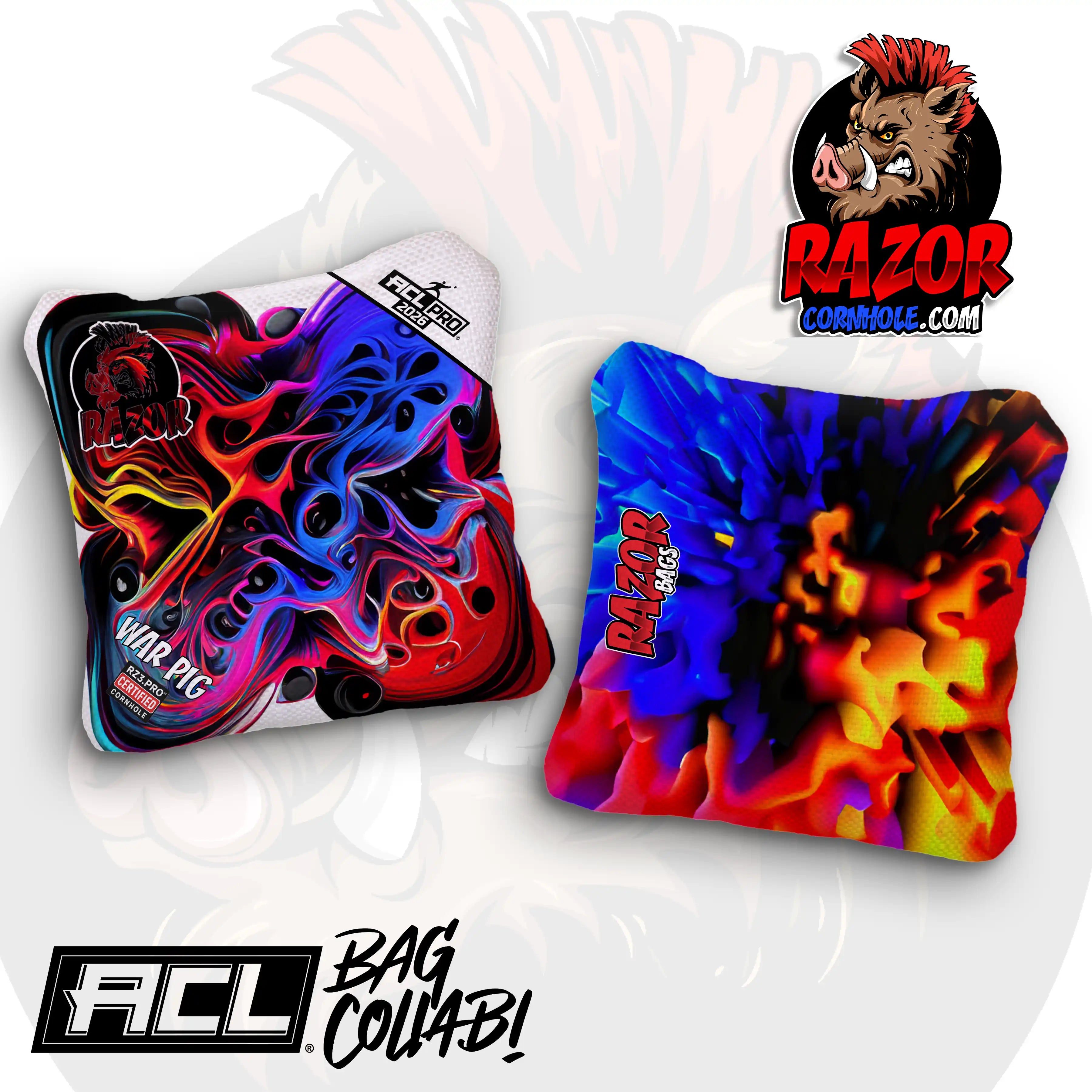 War Pig | Melted | ACL PRO Razor Cornhole Bags