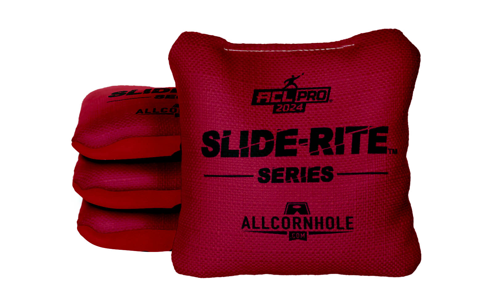 Officially Licensed Collegiate Cornhole Bags - AllCornhole Slide Rite - Set of 4 - University of Arkansas