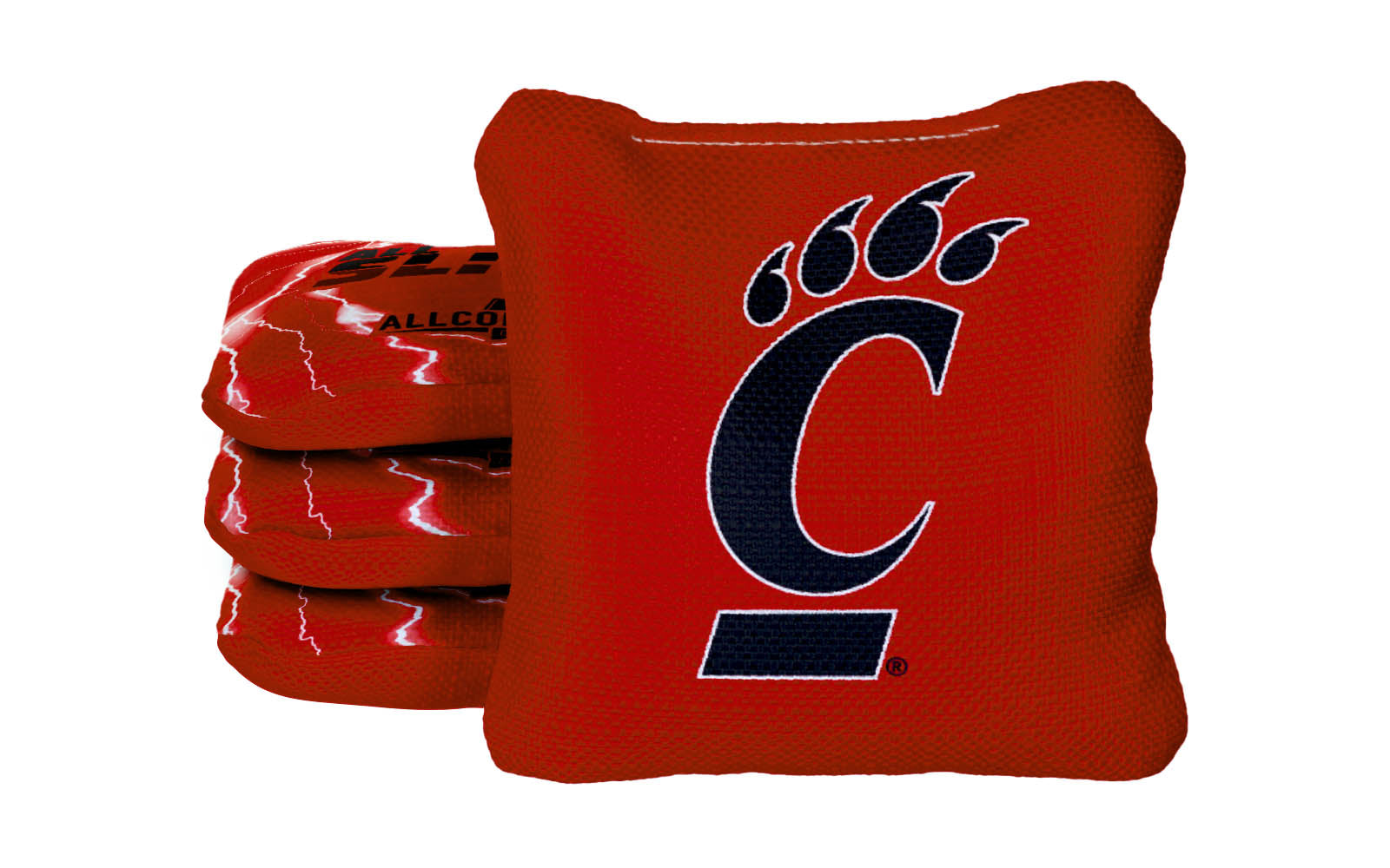Officially Licensed Collegiate Cornhole Bags - AllCornhole All Slide 2.0 - Set of 4 - University of Cincinnati