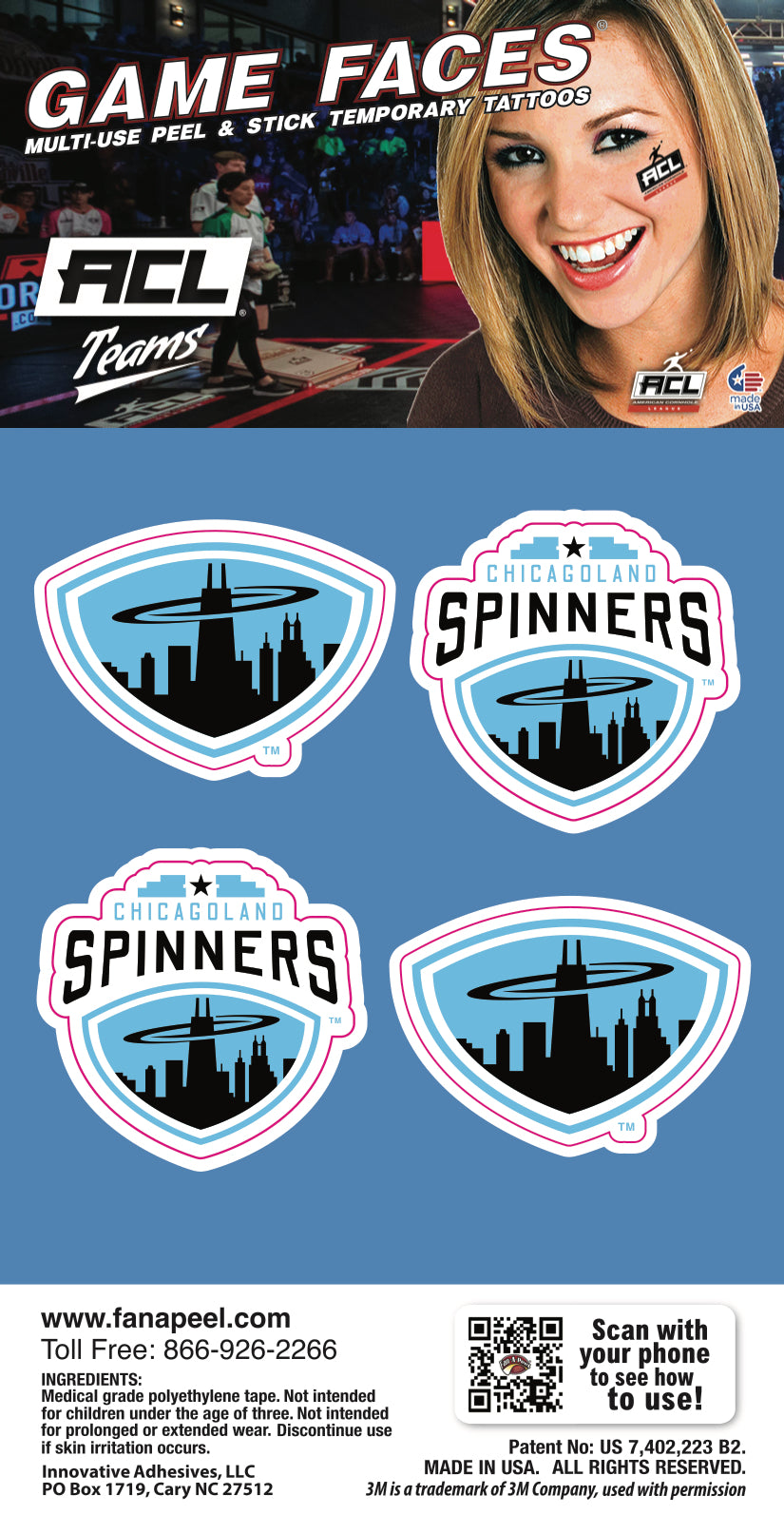 Chicagoland Spinners - Game Face 4 Pack