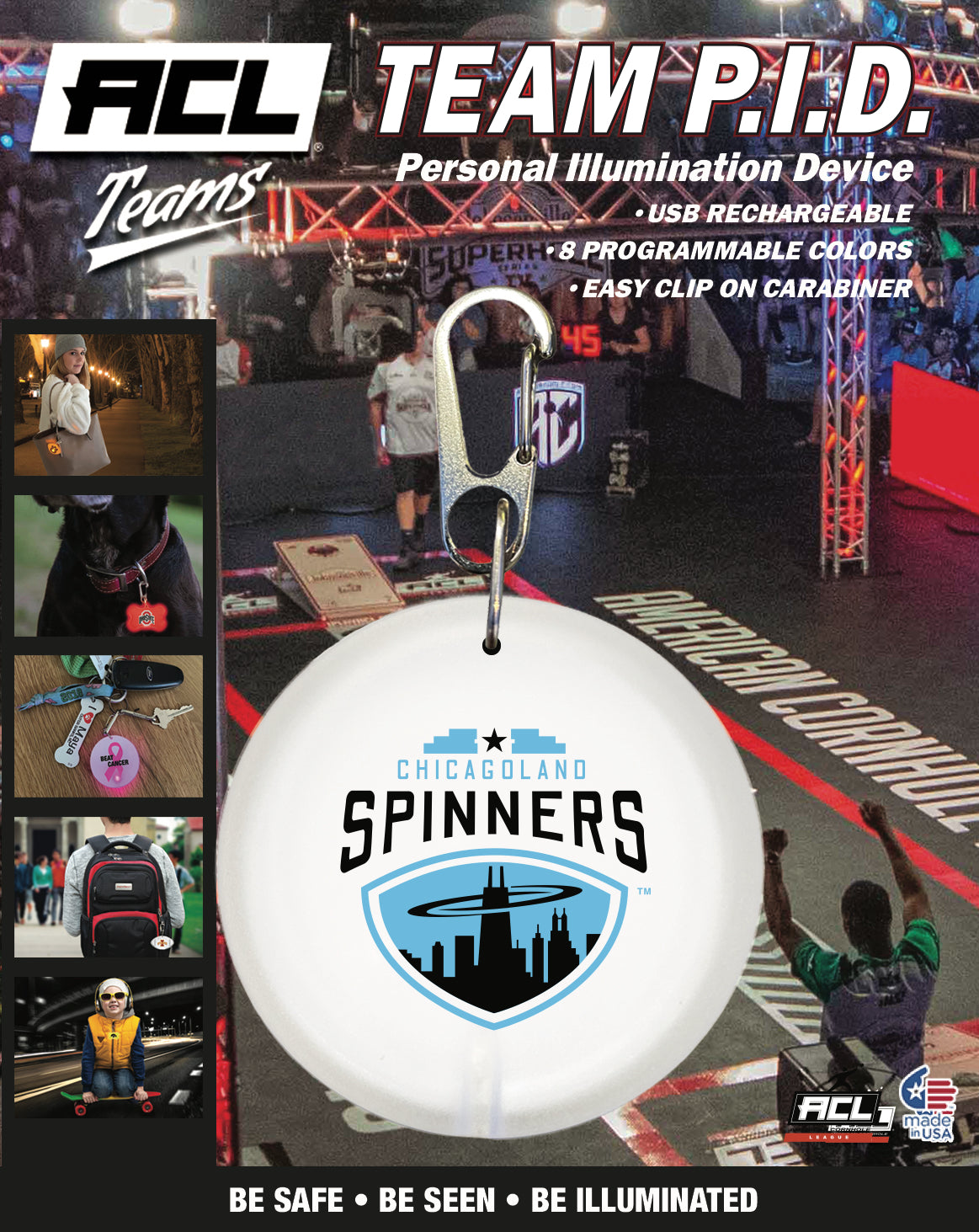 Chicagoland Spinners - Personal Illumination Device Round Shape (PID)