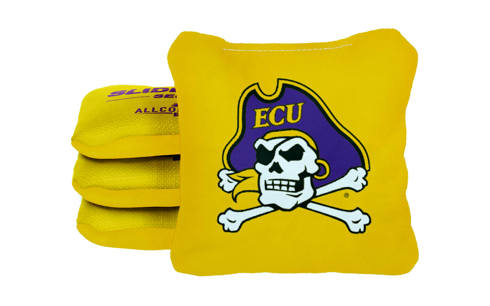 Officially Licensed Collegiate Cornhole Bags - AllCornhole Slide Rite - Set of 4 - East Carolina University