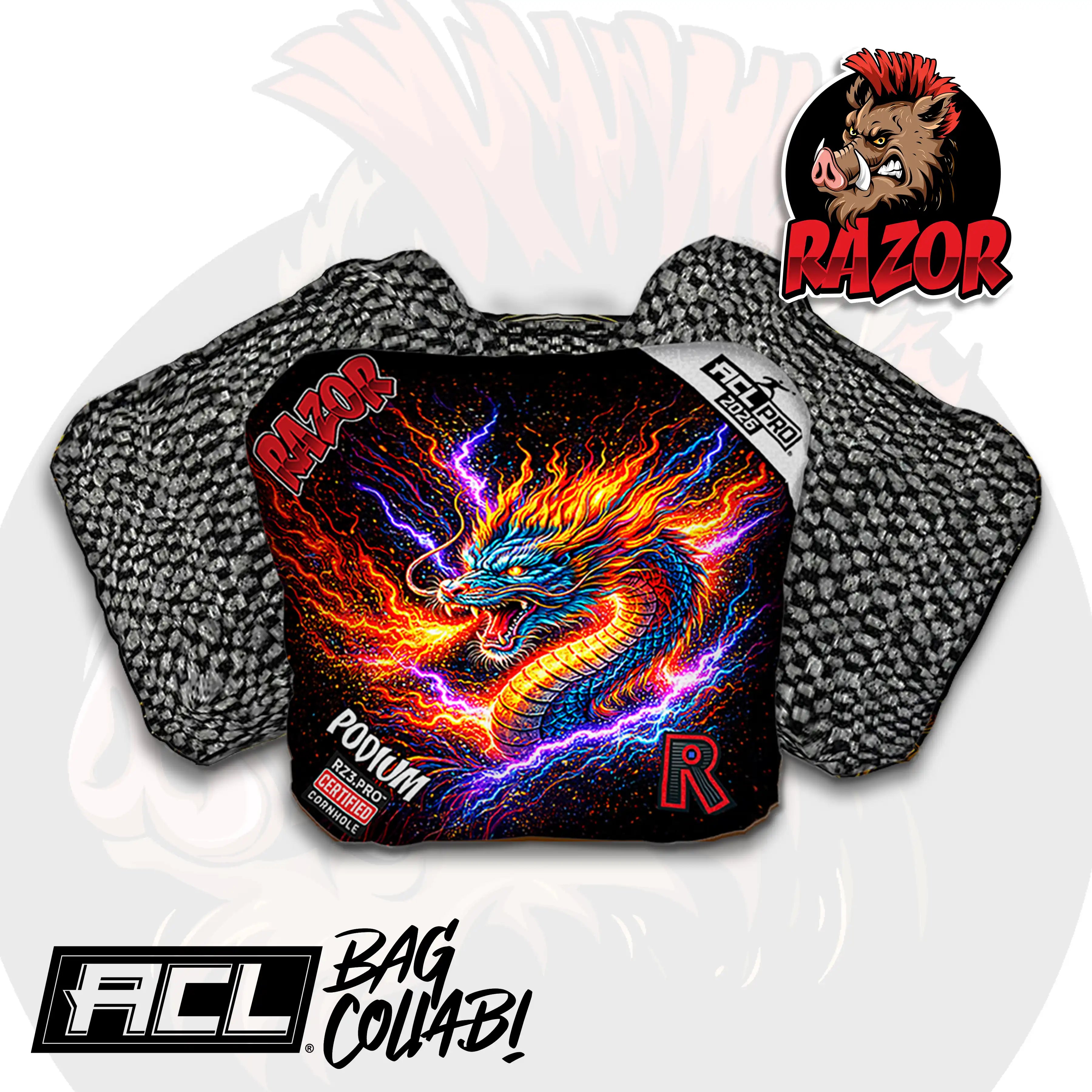 Podium PRO | FireStorm | ACL PRO Razor Cornhole Bags