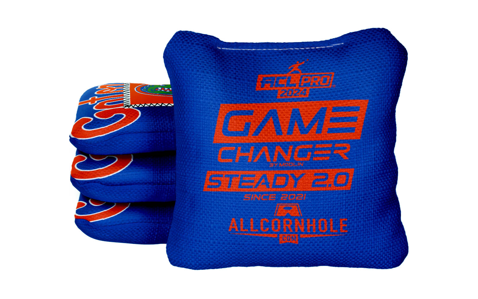 Officially Licensed Collegiate Cornhole Bags - AllCornhole Game Changers Steady 2.0 - Set of 4 - University of Florida