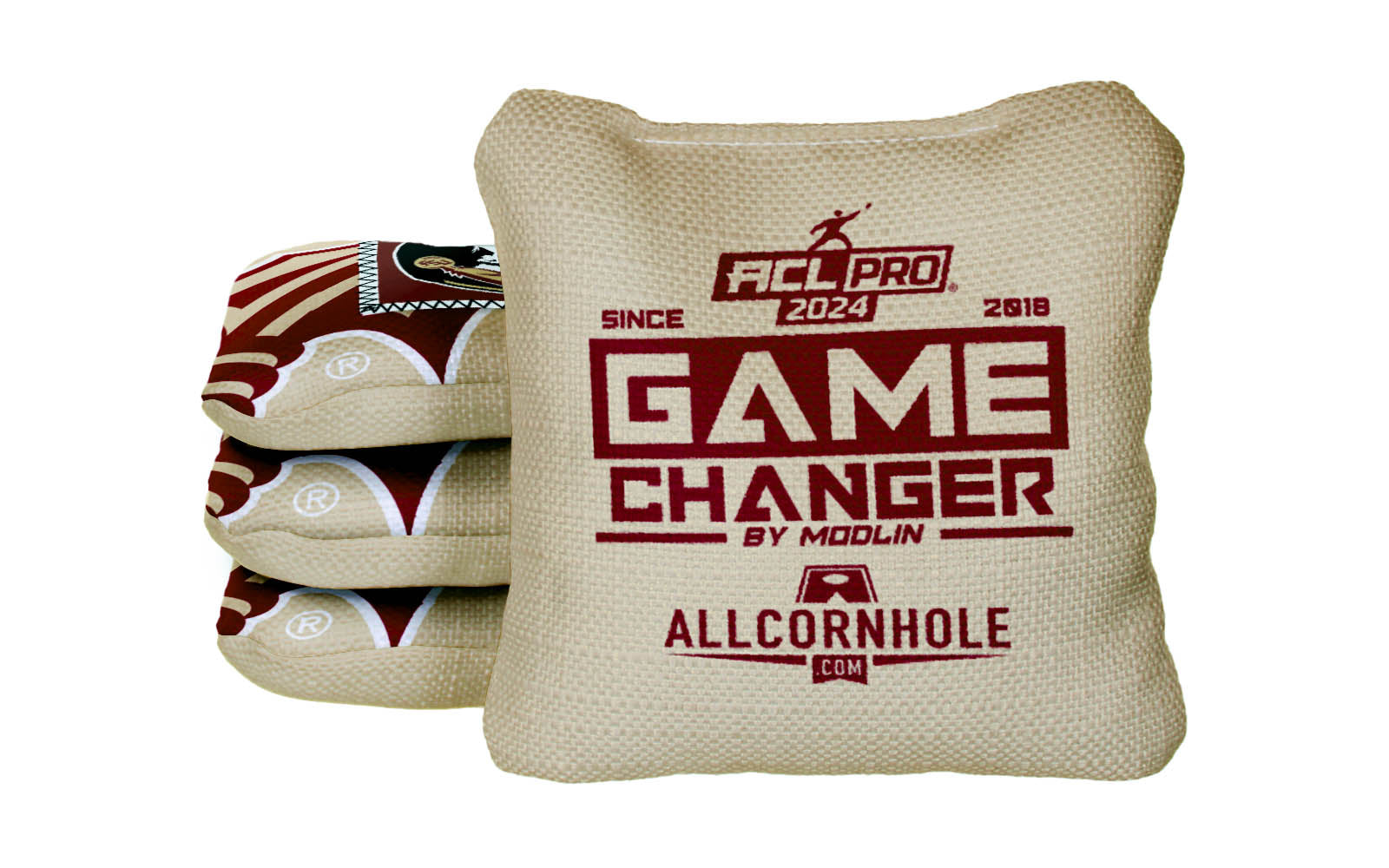 Officially Licensed Collegiate Cornhole Bags - AllCornhole Game Changers - Set of 4 - Florida State University
