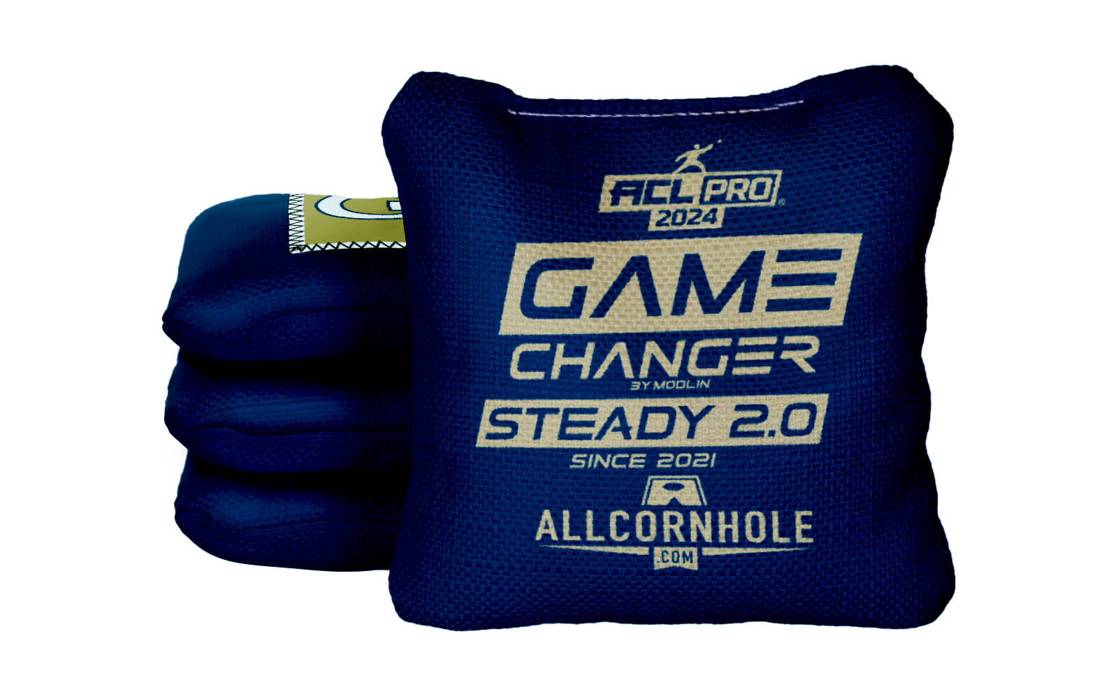 Officially Licensed Collegiate Cornhole Bags - AllCornhole Game Changers Steady 2.0 - Set of 4 - Georgia Tech
