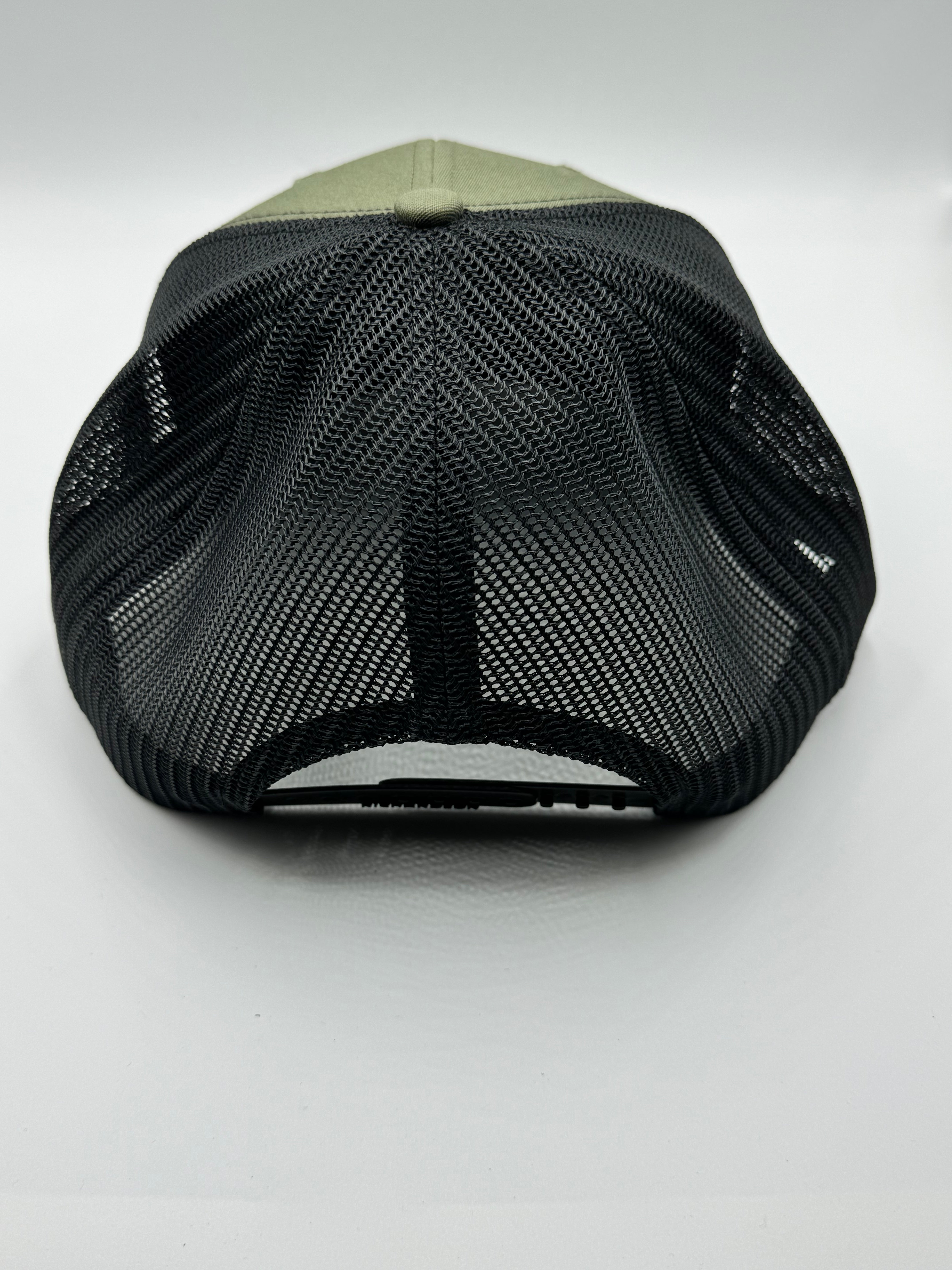 Green/Black Hat With Leather Patch