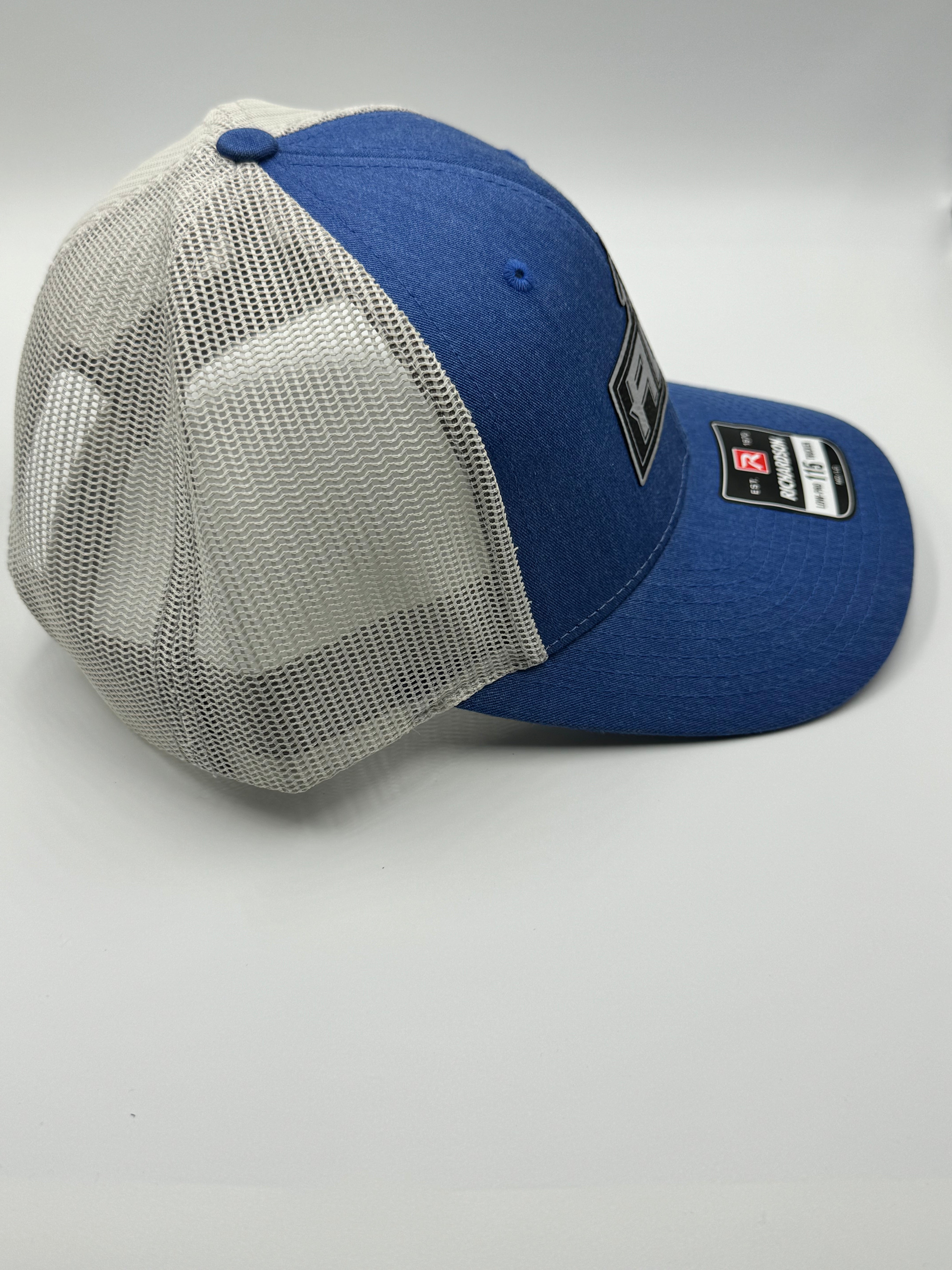 Blue/Gray Hat With Sliver Patch