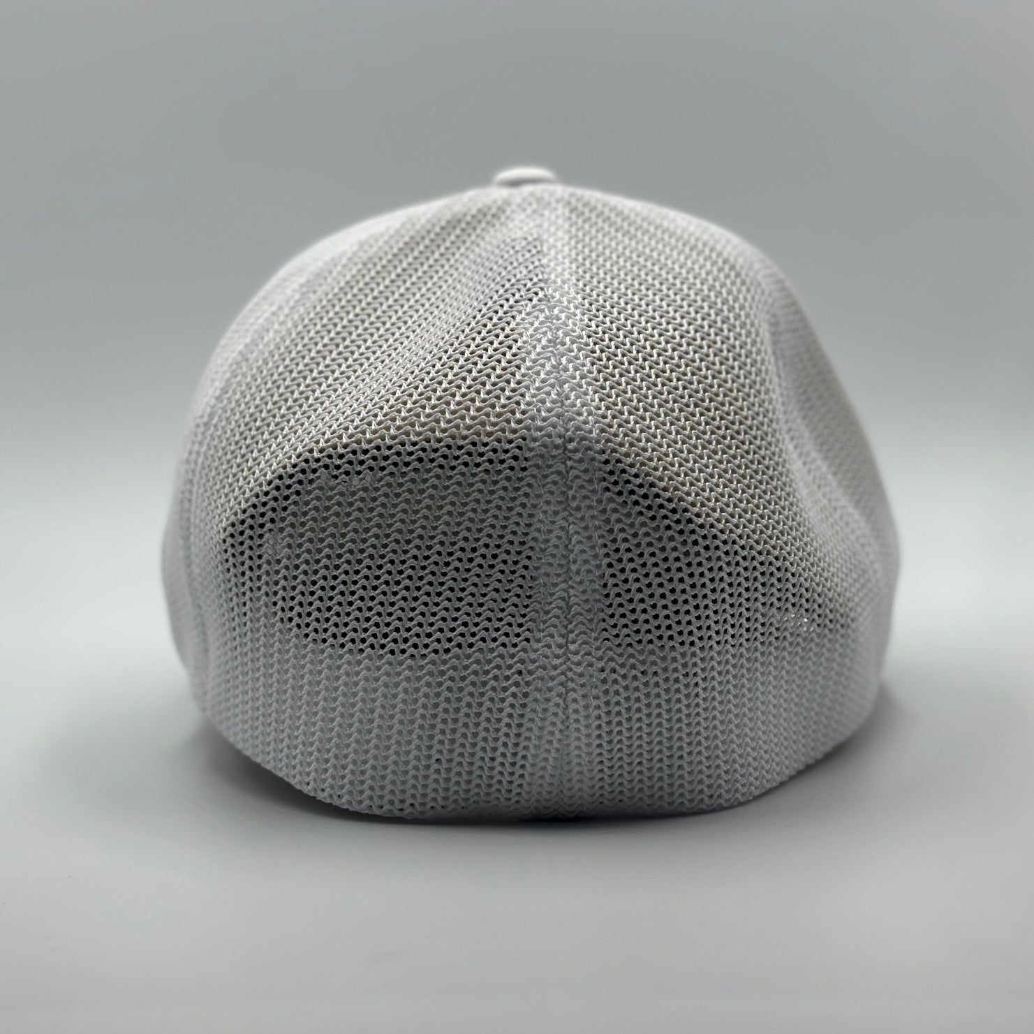 White Flex Hat With Sliver Patch