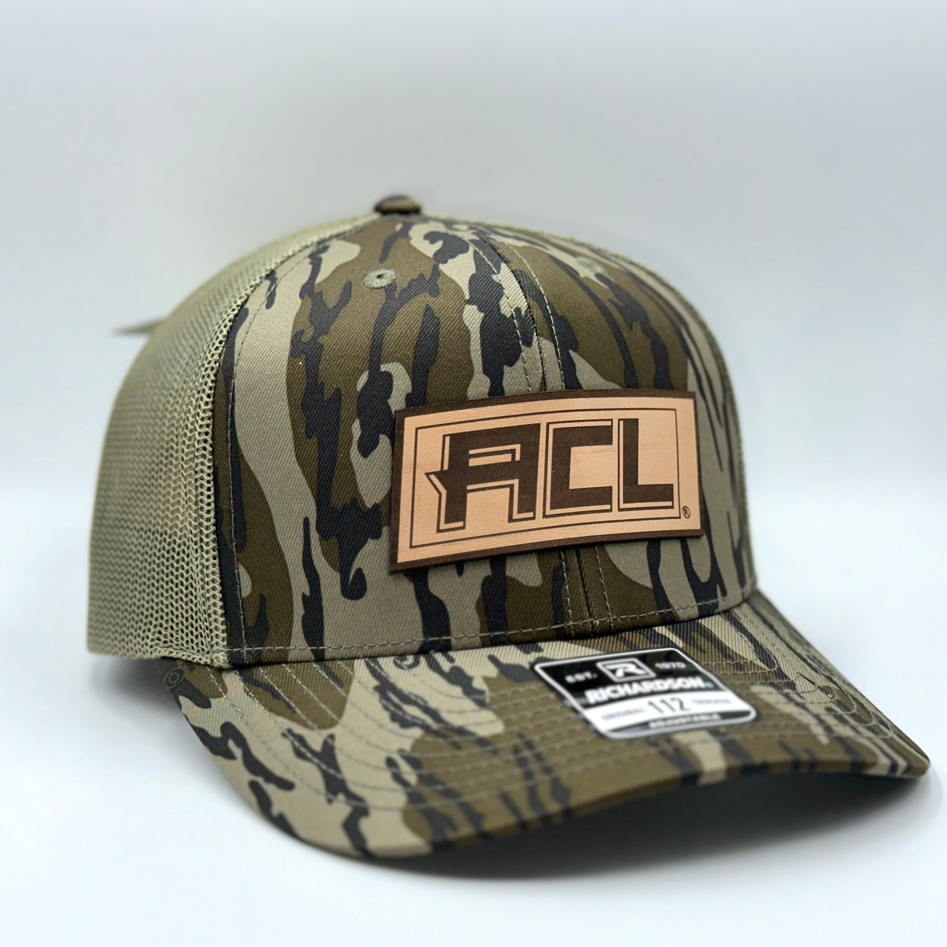 Mossy Oak Hat With Leather Patch