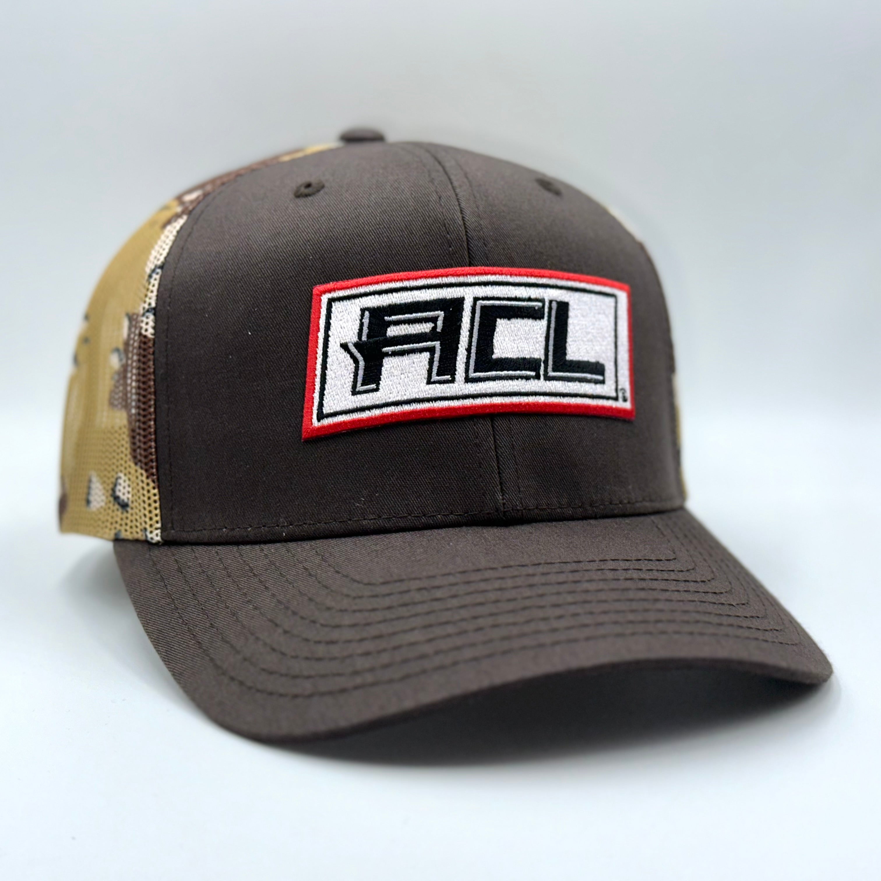Brown Camo Hat With Stitched Patch