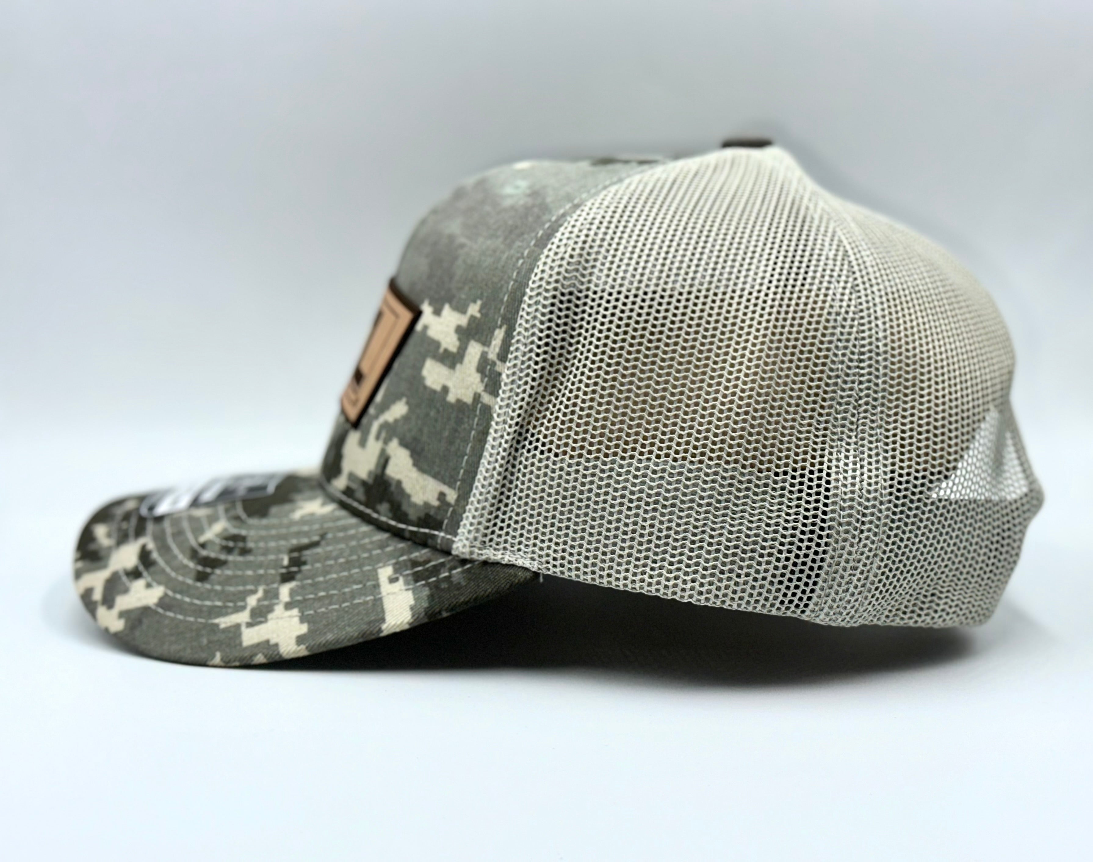 Digi Camo Hat With Leather Patch