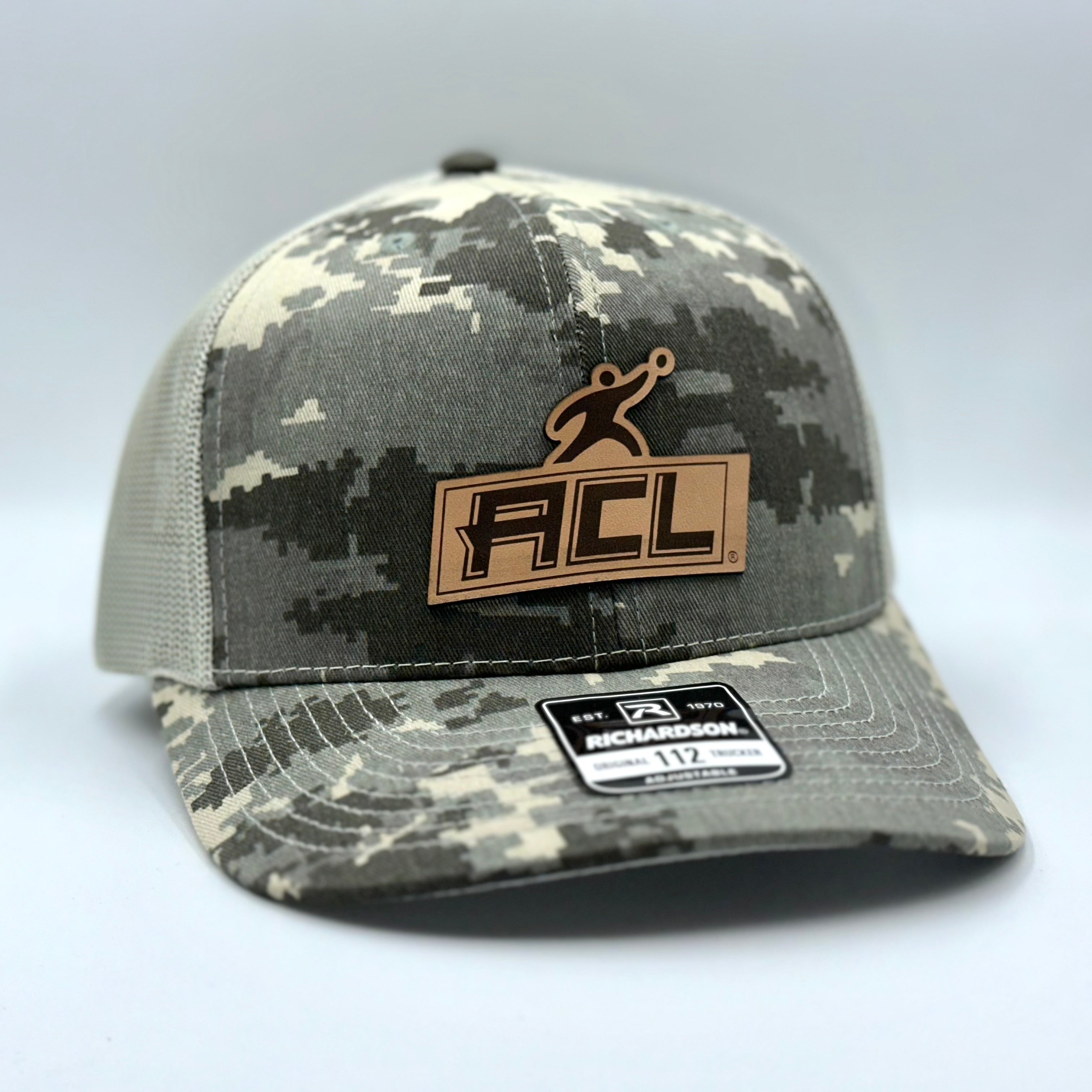 Digi Camo Hat With Leather Patch
