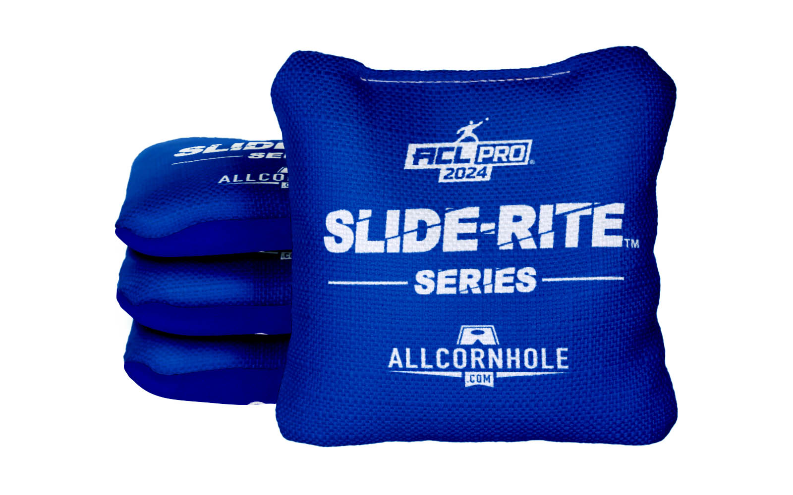Officially Licensed Collegiate Cornhole Bags - AllCornhole Slide Rite - Set of 4 - University of Kansas