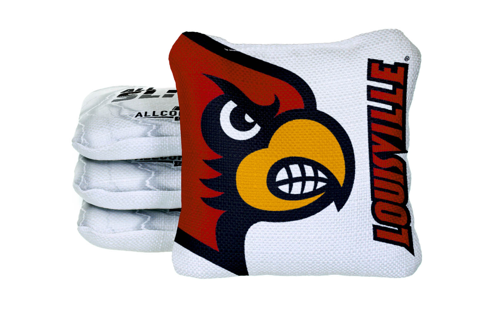 Officially Licensed Collegiate Cornhole Bags - AllCornhole All-Slide 2.0 - Set of 4 - University of Louisville