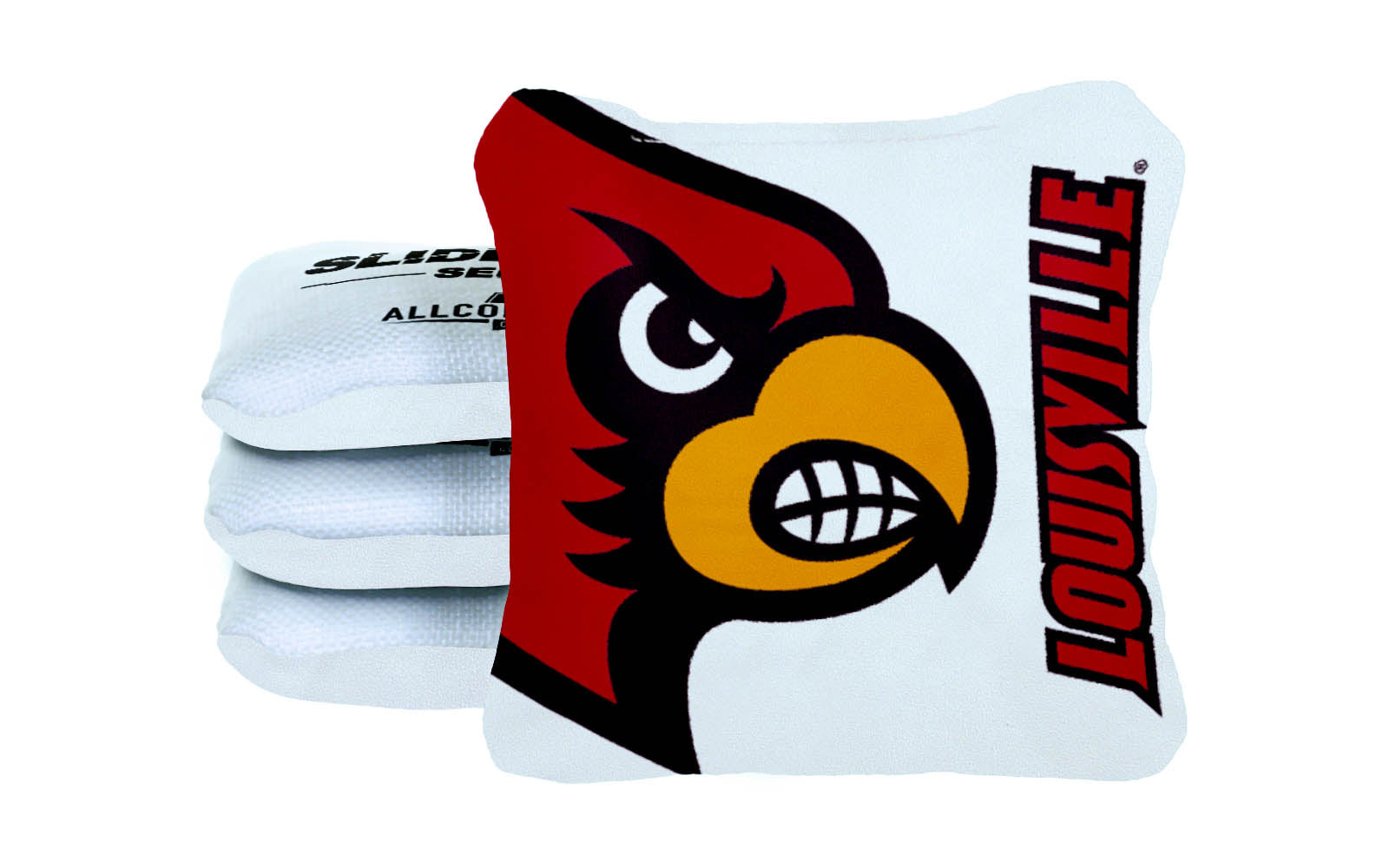 Officially Licensed Collegiate Cornhole Bags - AllCornhole Slide Rite - Set of 4 - University of Louisville