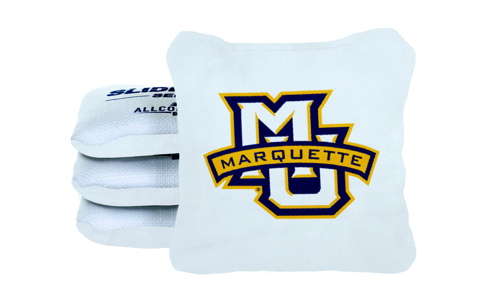 Officially Licensed Collegiate Cornhole Bags - AllCornhole Slide Rite - Set of 4 - Marquette University