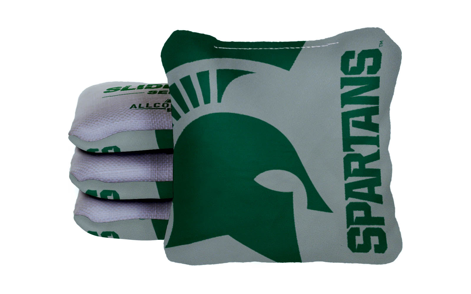 Officially Licensed Collegiate Cornhole Bags - AllCornhole Slide Rite - Set of 4 - Michigan State University