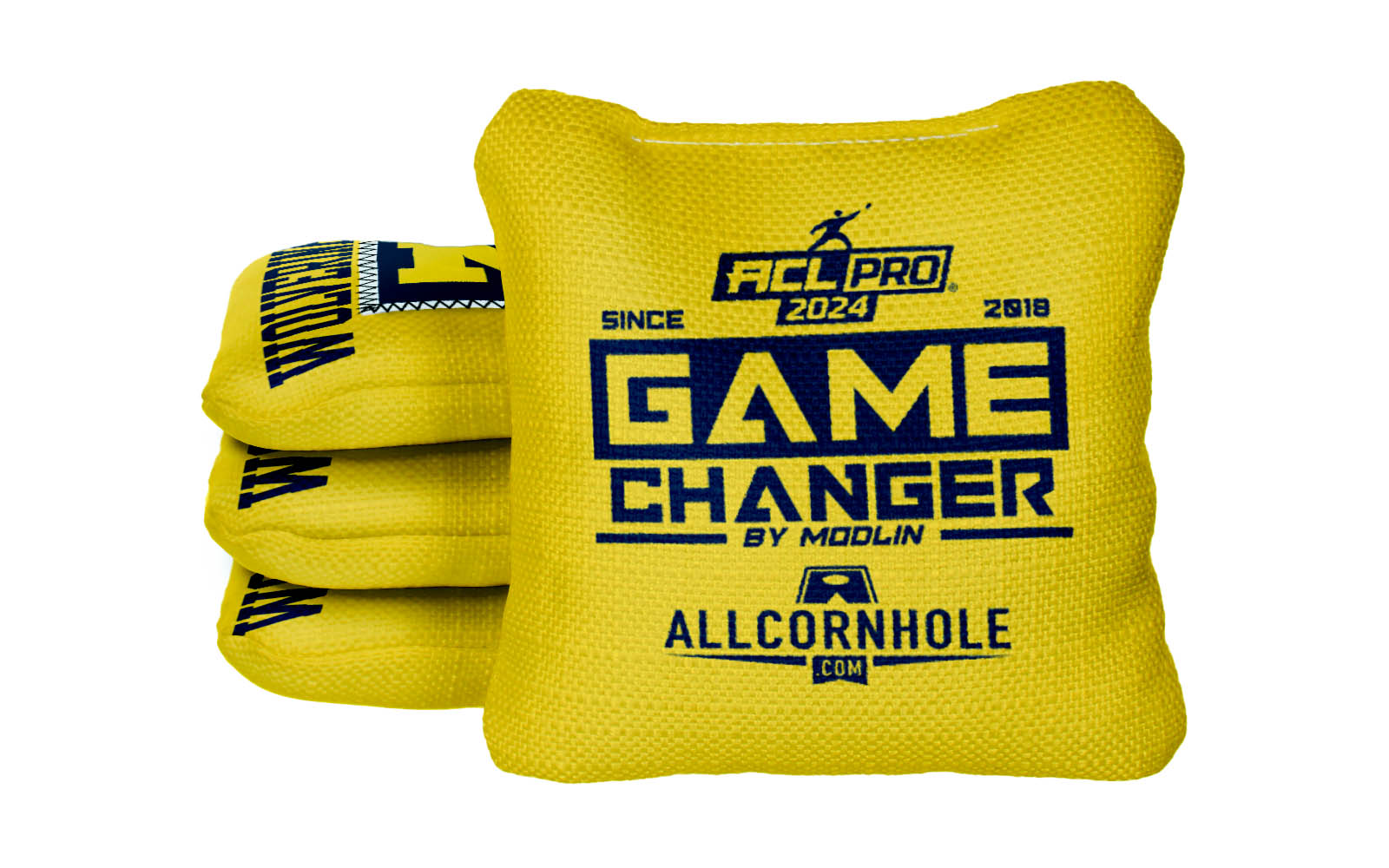 Officially Licensed Collegiate Cornhole Bags - AllCornhole Game Changers - Set of 4 - University of Michigan