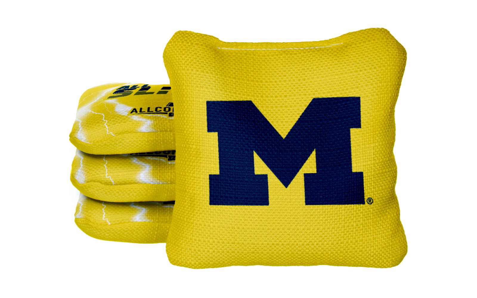 Officially Licensed Collegiate Cornhole Bags - AllCornhole All Slide 2.0 - Set of 4 - University of Michigan