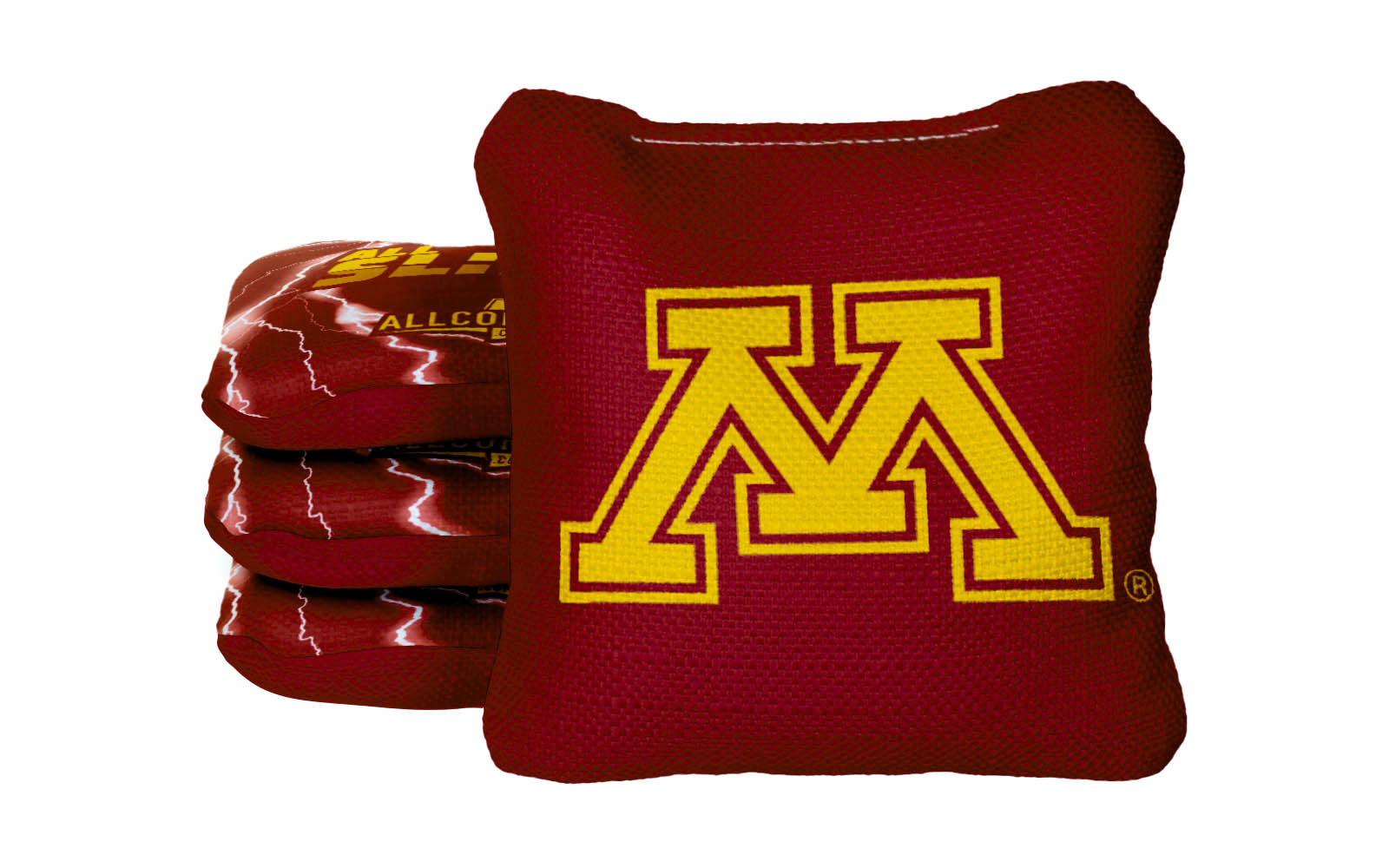 Officially Licensed Collegiate Cornhole Bags - AllCornhole All-Slide 2.0 - Set of 4 - University of Minnesota