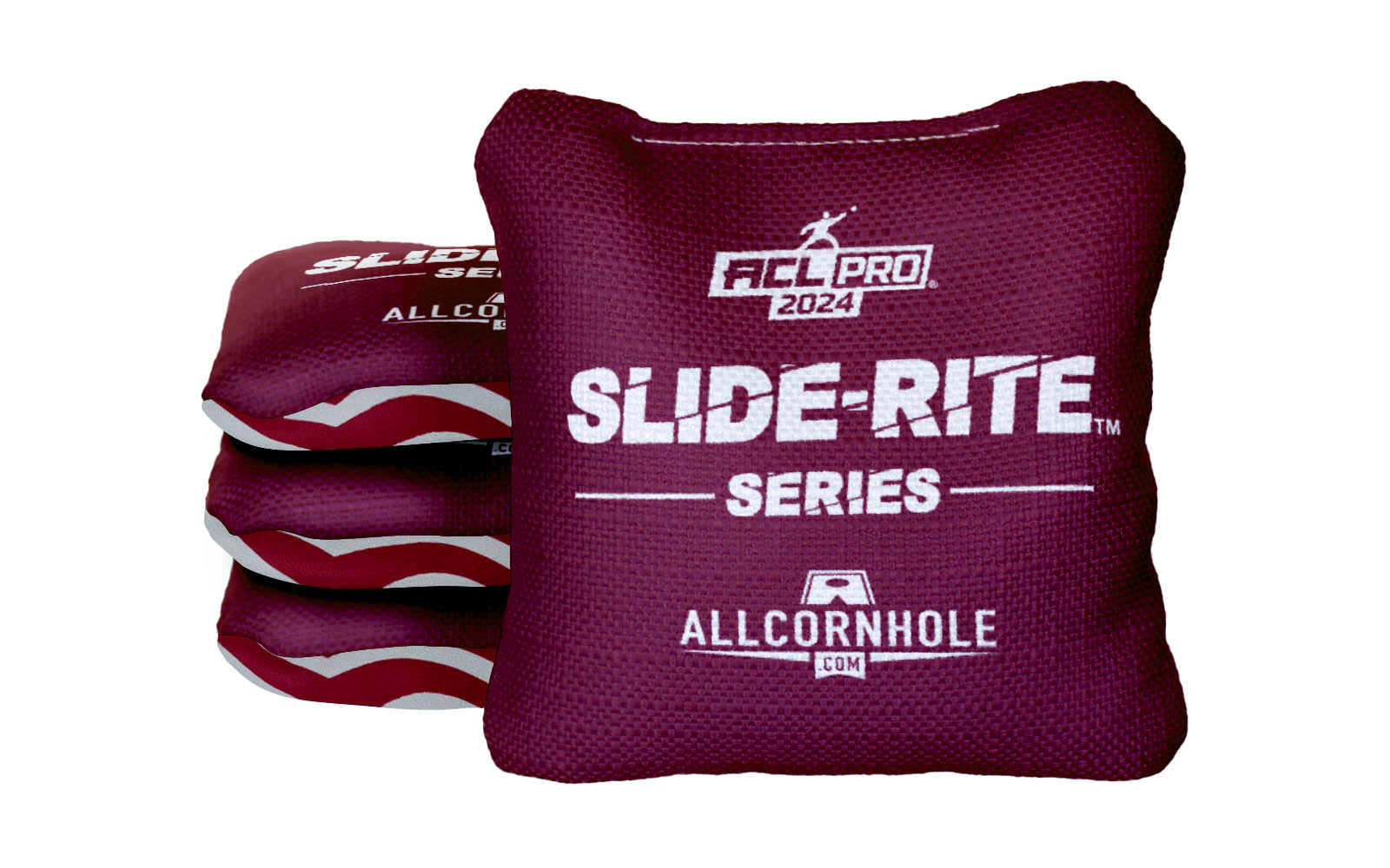 Officially Licensed Collegiate Cornhole Bags - AllCornhole Slide Rite - Set of 4 - Mississippi State University