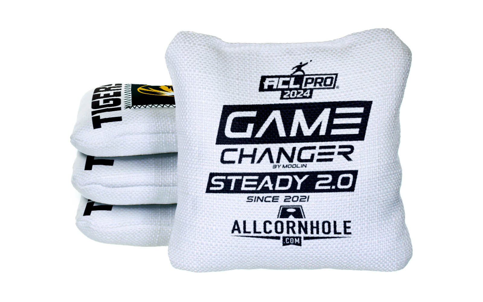 Officially Licensed Collegiate Cornhole Bags - AllCornhole Game Changers Steady 2.0 - Set of 4 - University of Missouri