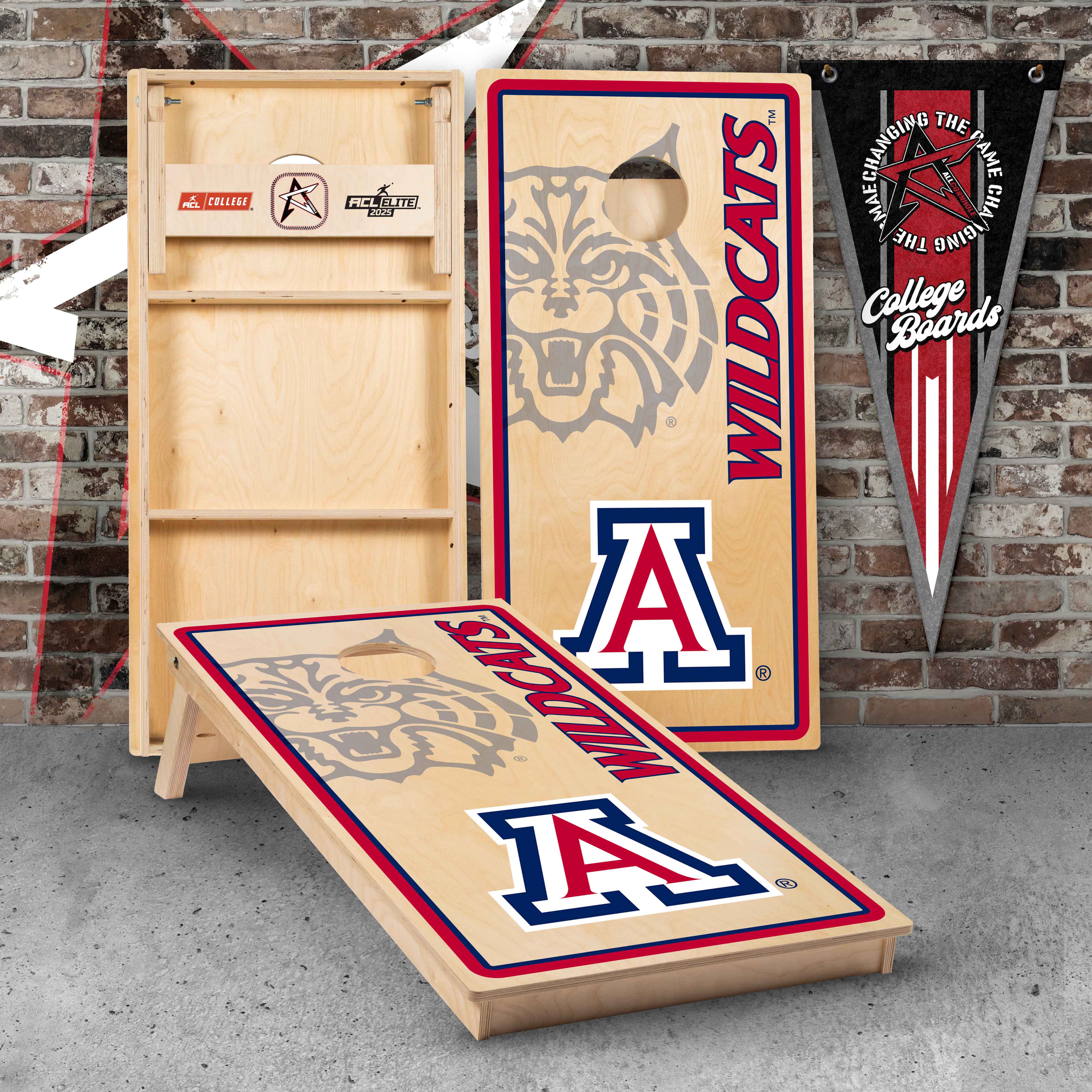 Officially Licensed Collegiate Cornhole Boards - University of Arizona