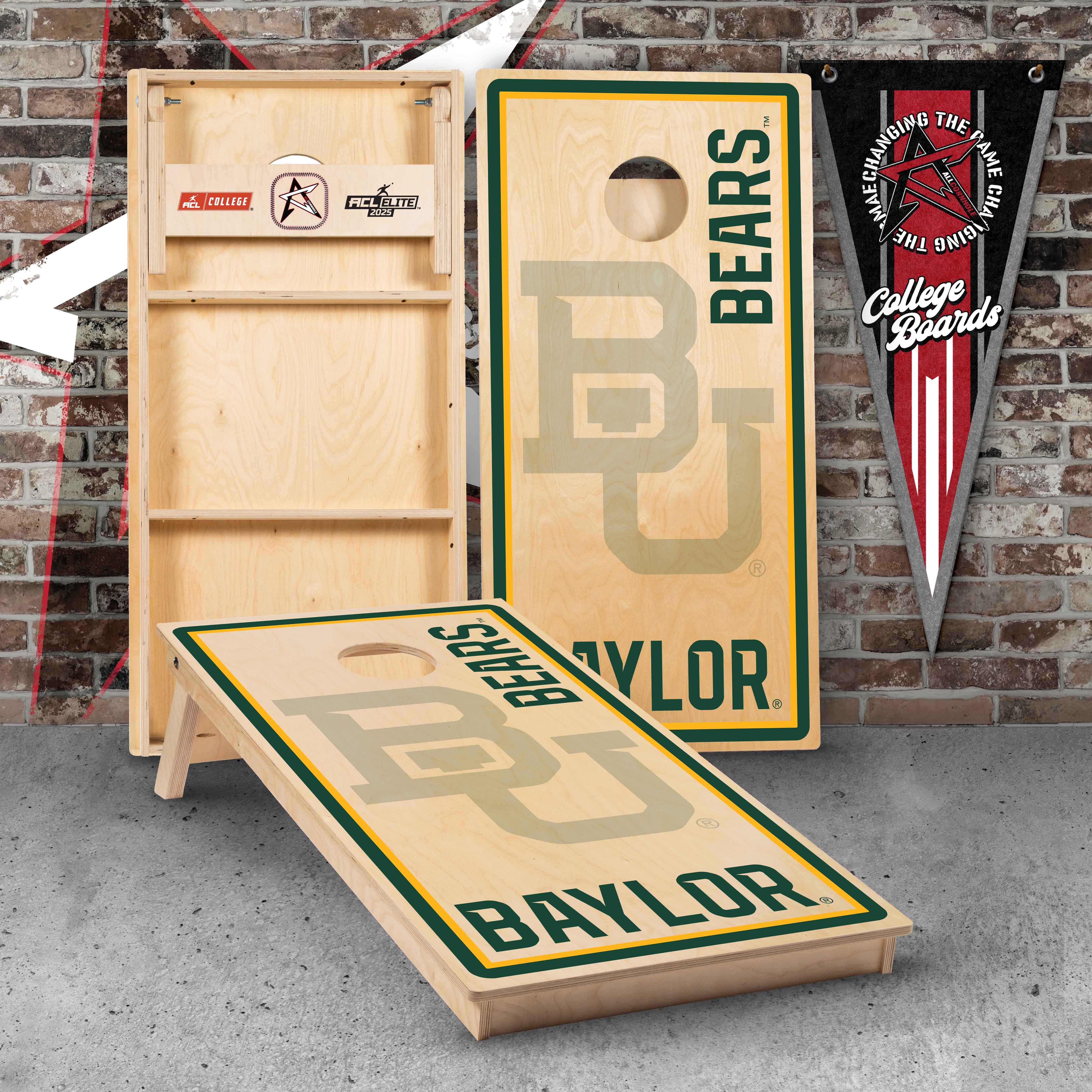 Officially Licensed Collegiate Cornhole Boards - Baylor University