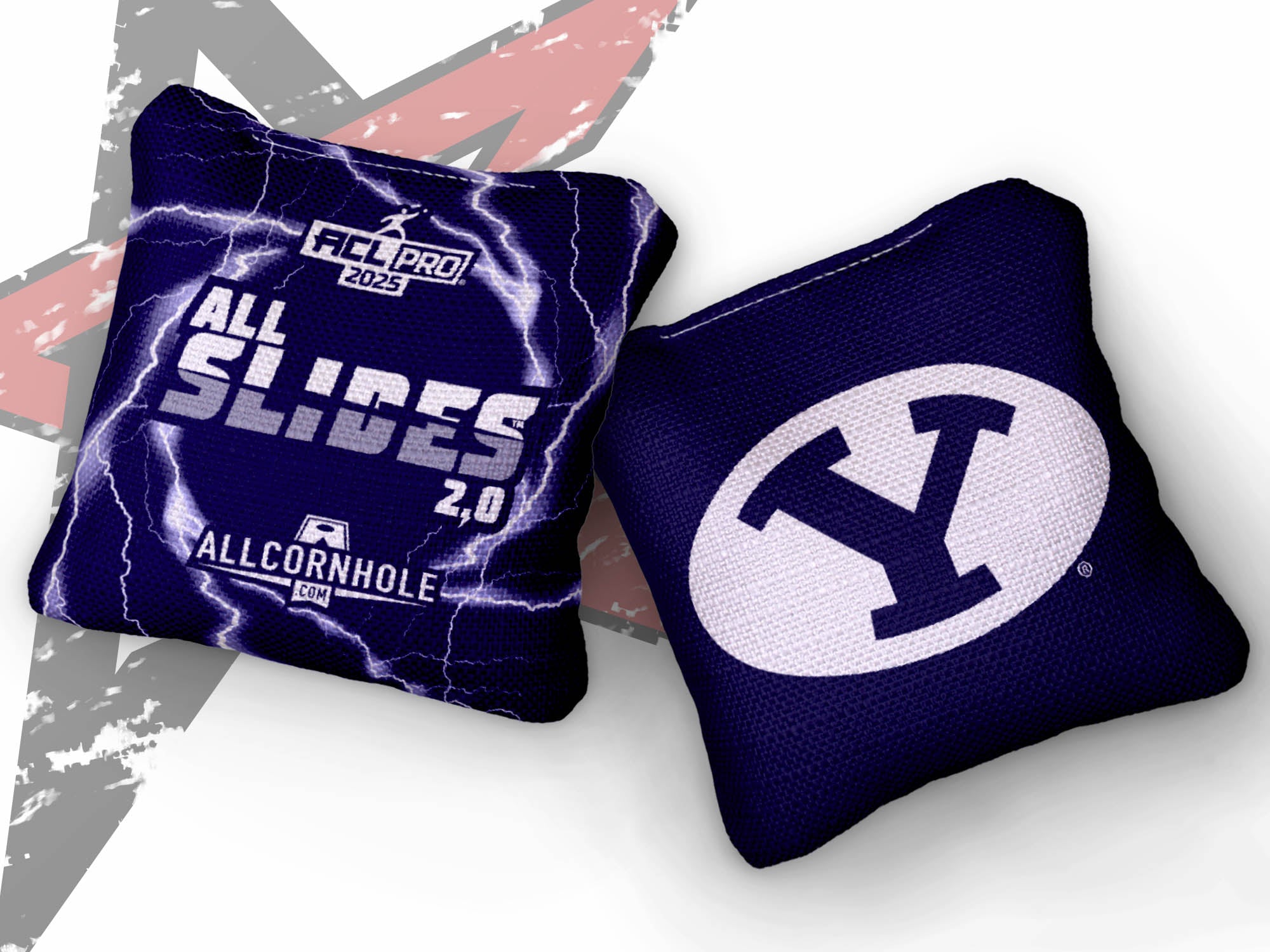 Officially Licensed Collegiate Cornhole Bags - AllCornhole All-Slide 2.0 - Set of 4 - Brigham Young University