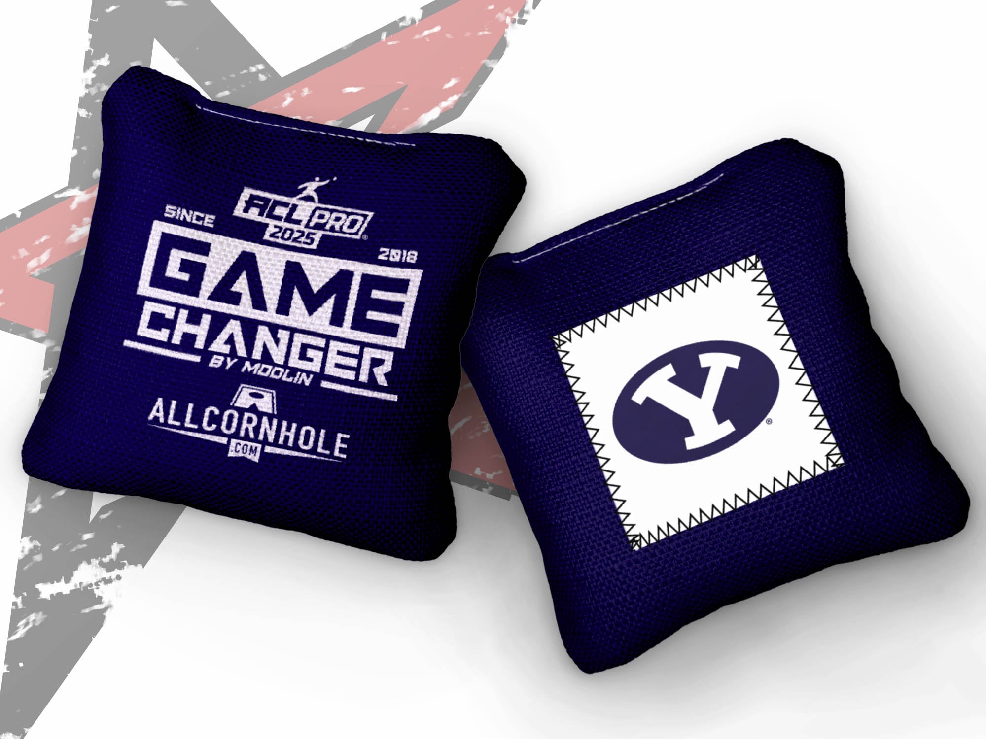 Officially Licensed Collegiate Cornhole Bags - AllCornhole Game Changers - Set of 4 - Brigham Young University