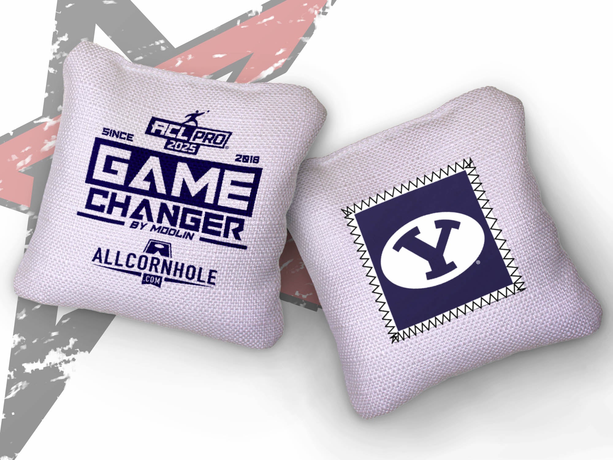 Officially Licensed Collegiate Cornhole Bags - AllCornhole Game Changers - Set of 4 - Brigham Young University