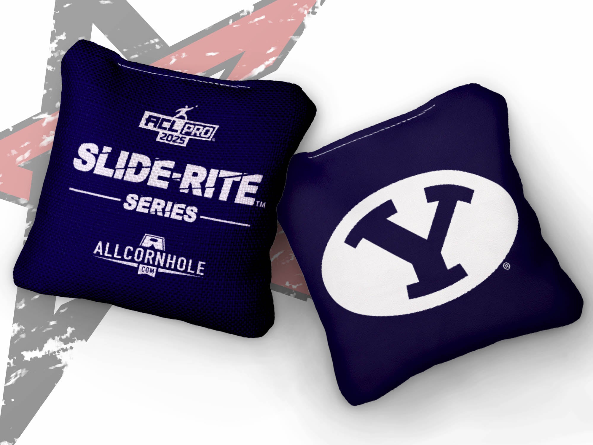 Officially Licensed Collegiate Cornhole Bags - AllCornhole Slide Rite - Set of 4 - Brigham Young University