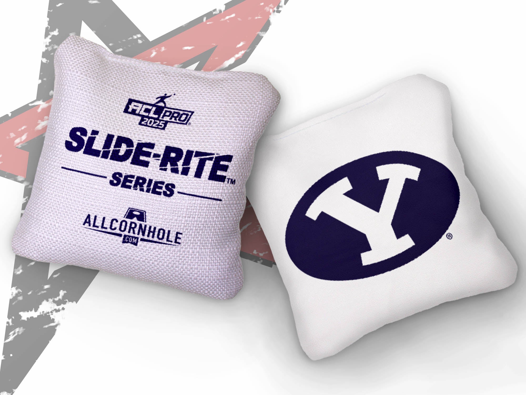 Officially Licensed Collegiate Cornhole Bags - AllCornhole Slide Rite - Set of 4 - Brigham Young University