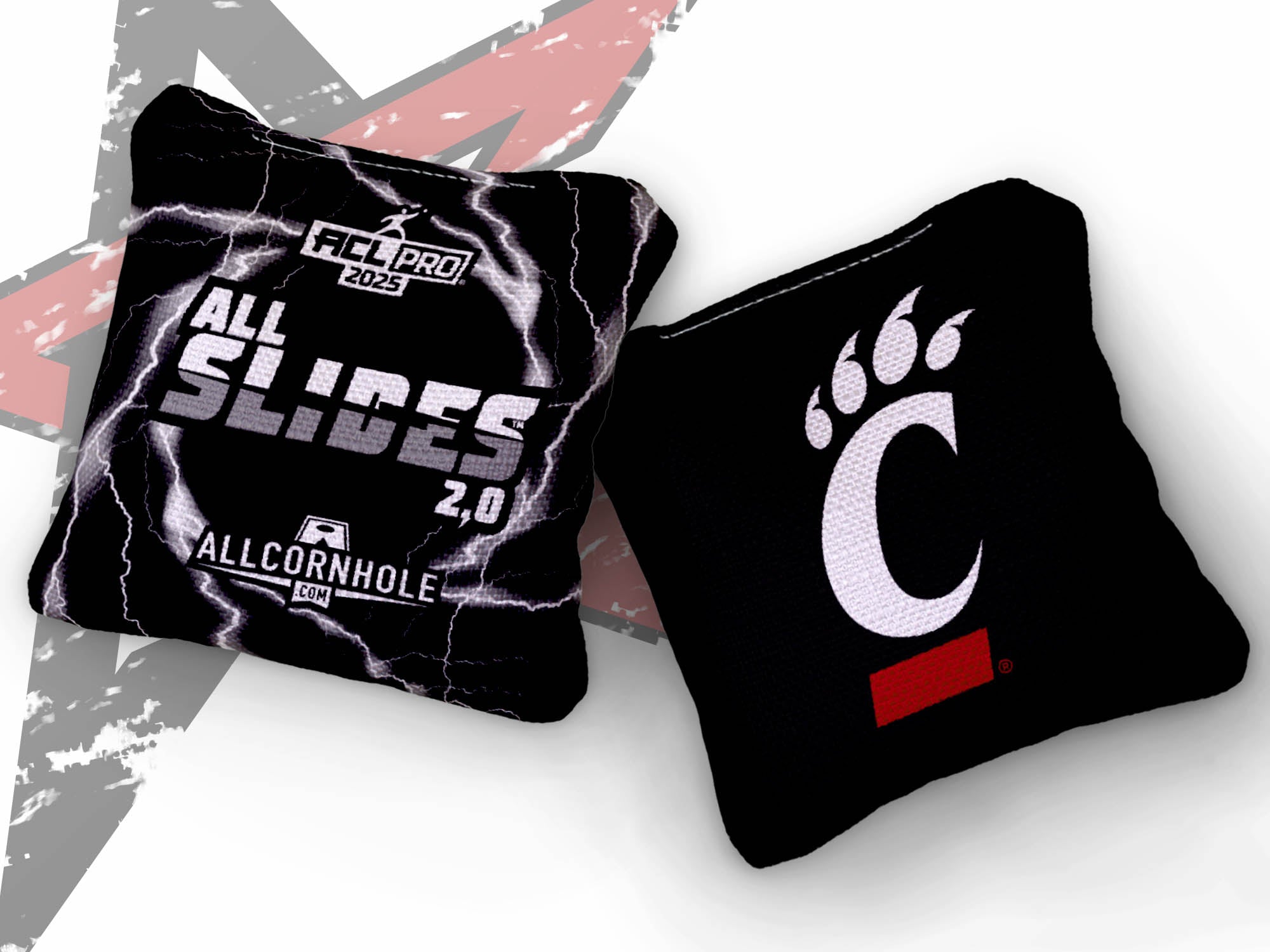 Officially Licensed Collegiate Cornhole Bags - AllCornhole All Slide 2.0 - Set of 4 - University of Cincinnati