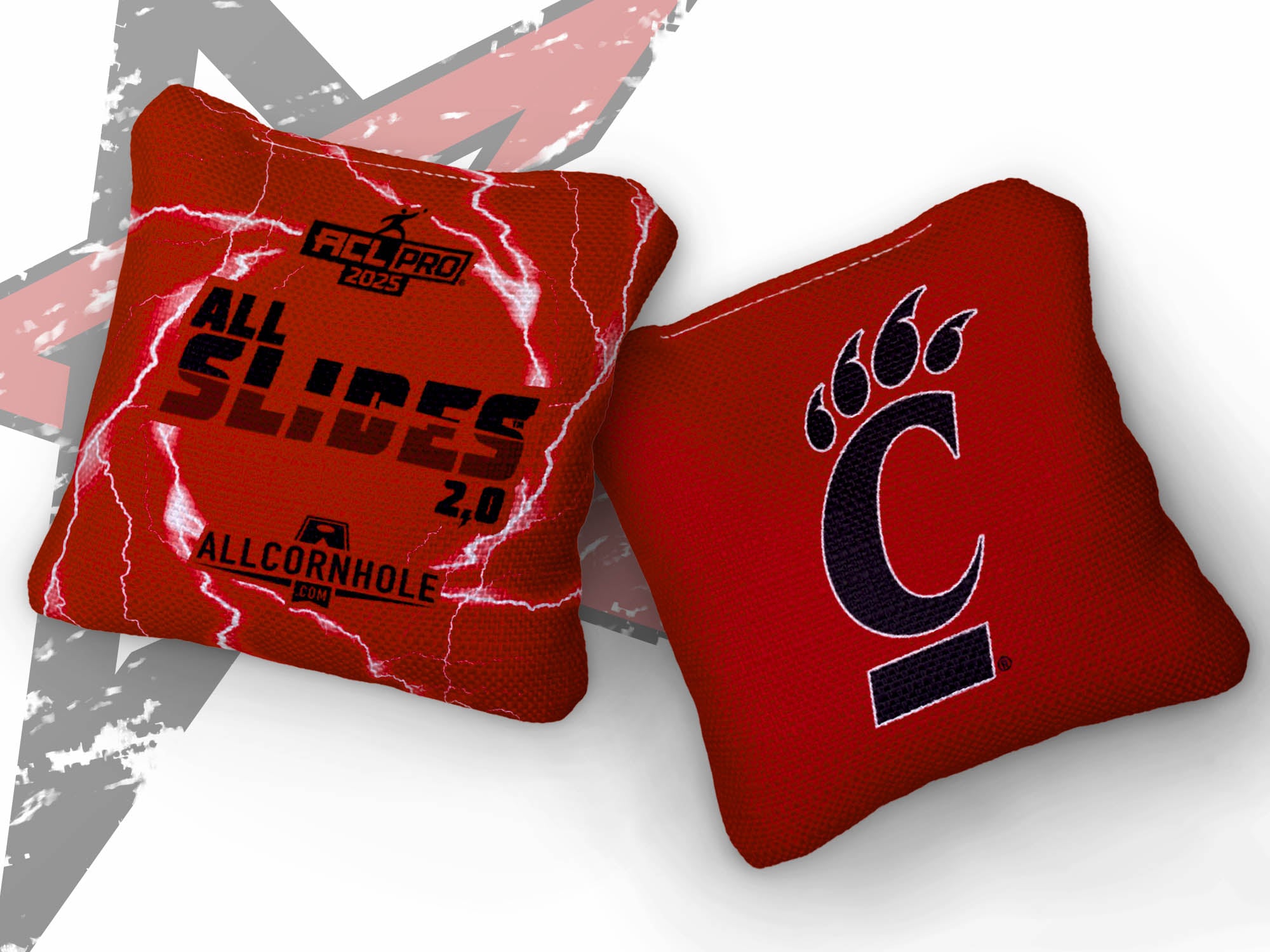 Officially Licensed Collegiate Cornhole Bags - AllCornhole All Slide 2.0 - Set of 4 - University of Cincinnati