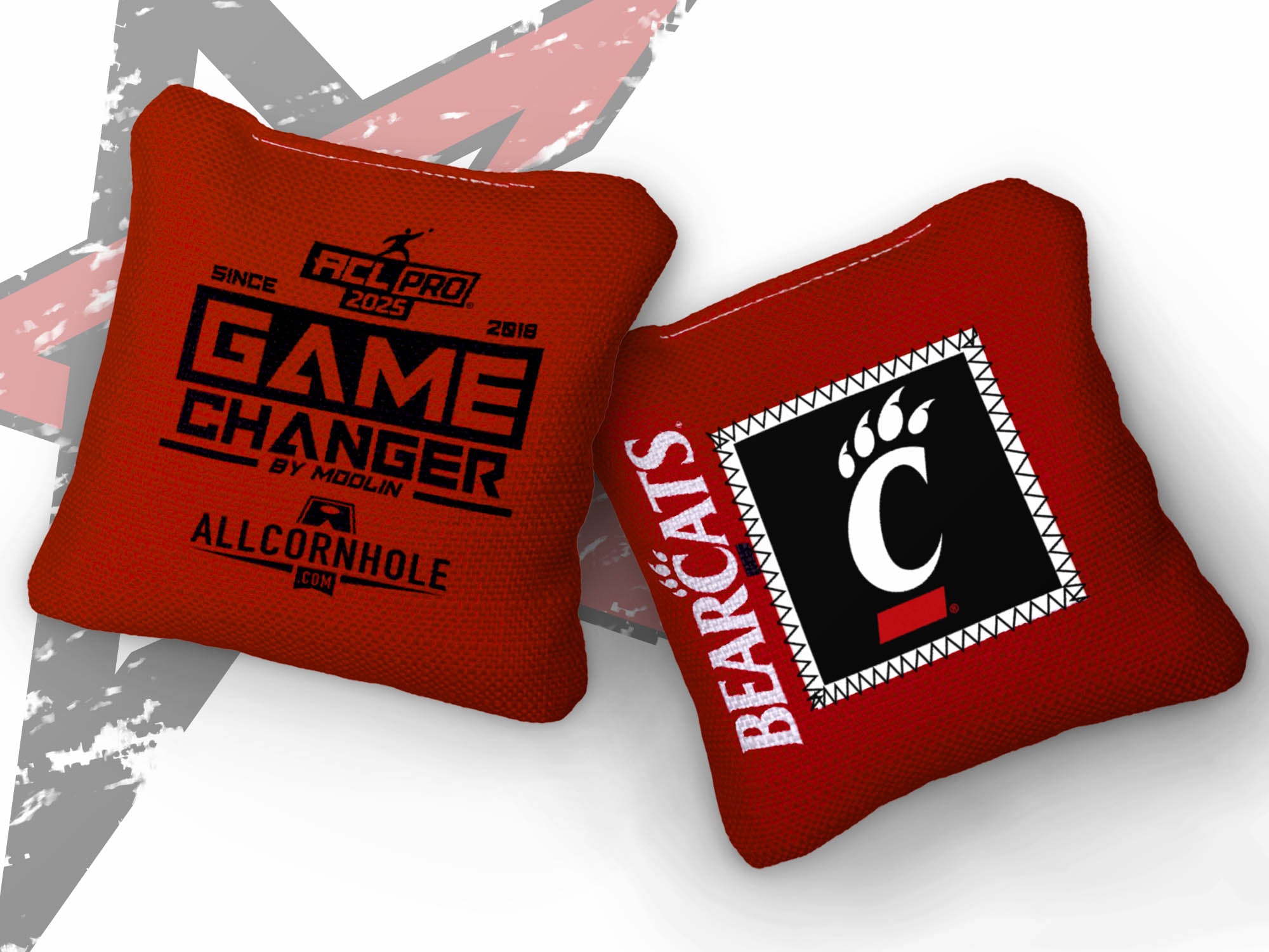 Officially Licensed Collegiate Cornhole Bags - AllCornhole Game Changers - Set of 4 - University of Cincinnati