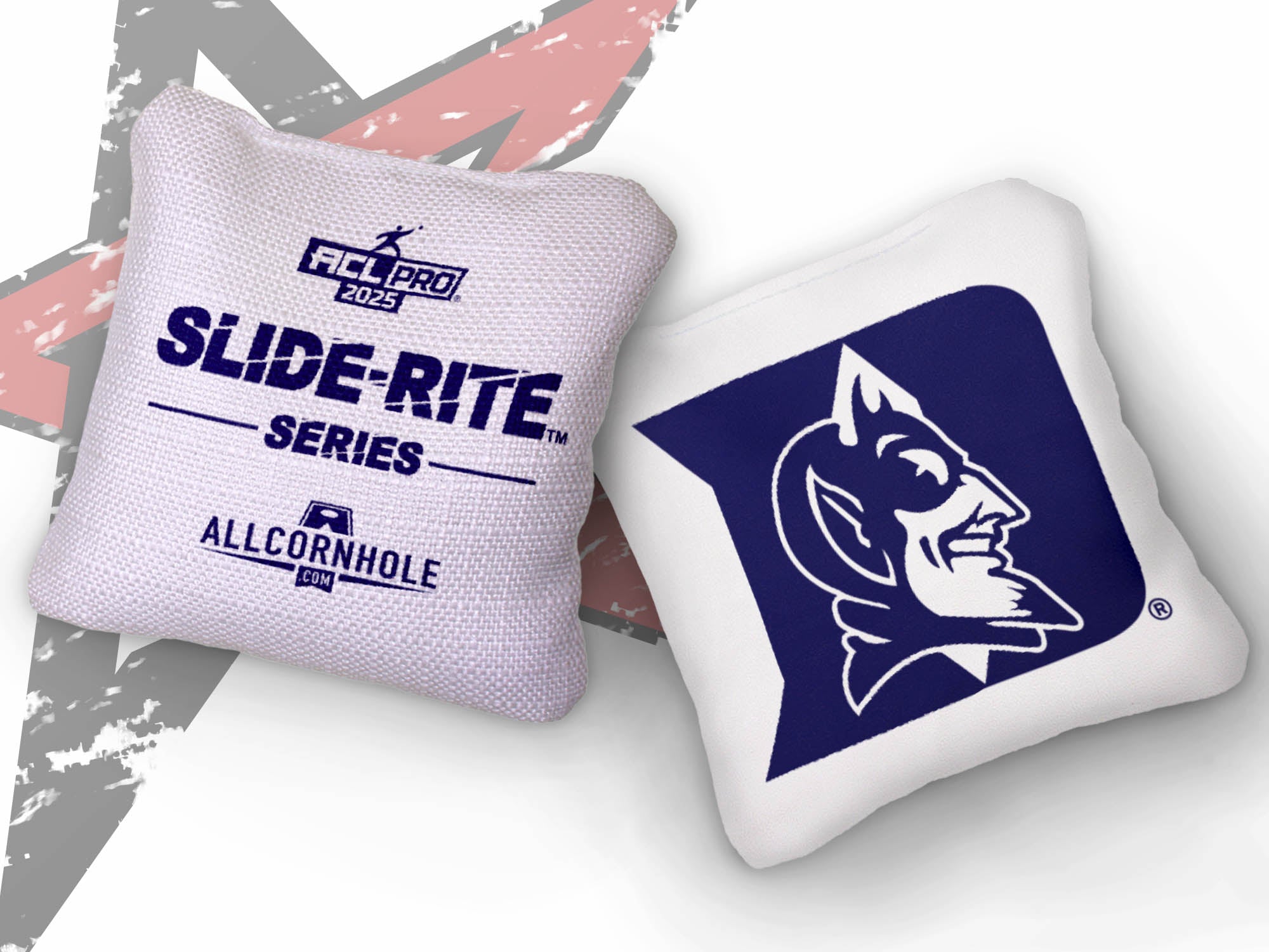 Officially Licensed Collegiate Cornhole Bags - AllCornhole Slide Rite - Set of 4 - Duke University